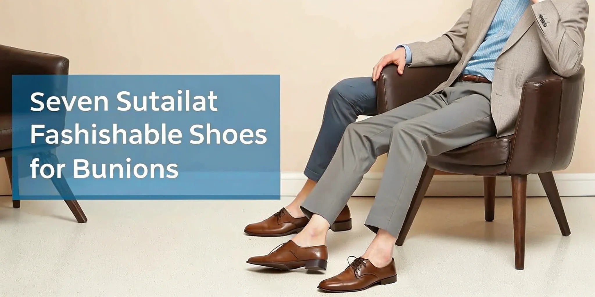 Man wearing one of the 7 best fashionable shoes for bunions.