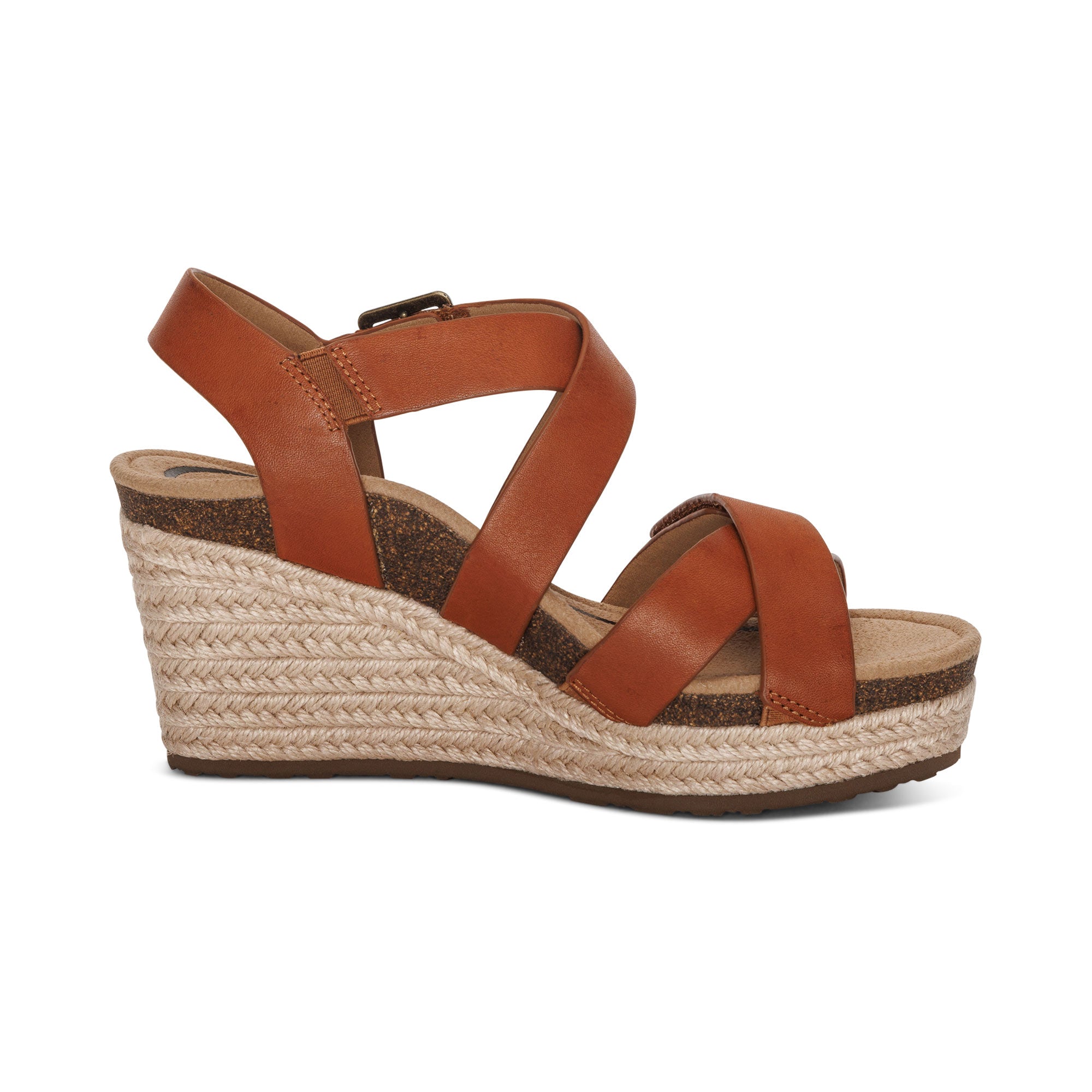 Anna Arch Support Wedge #color_cognac