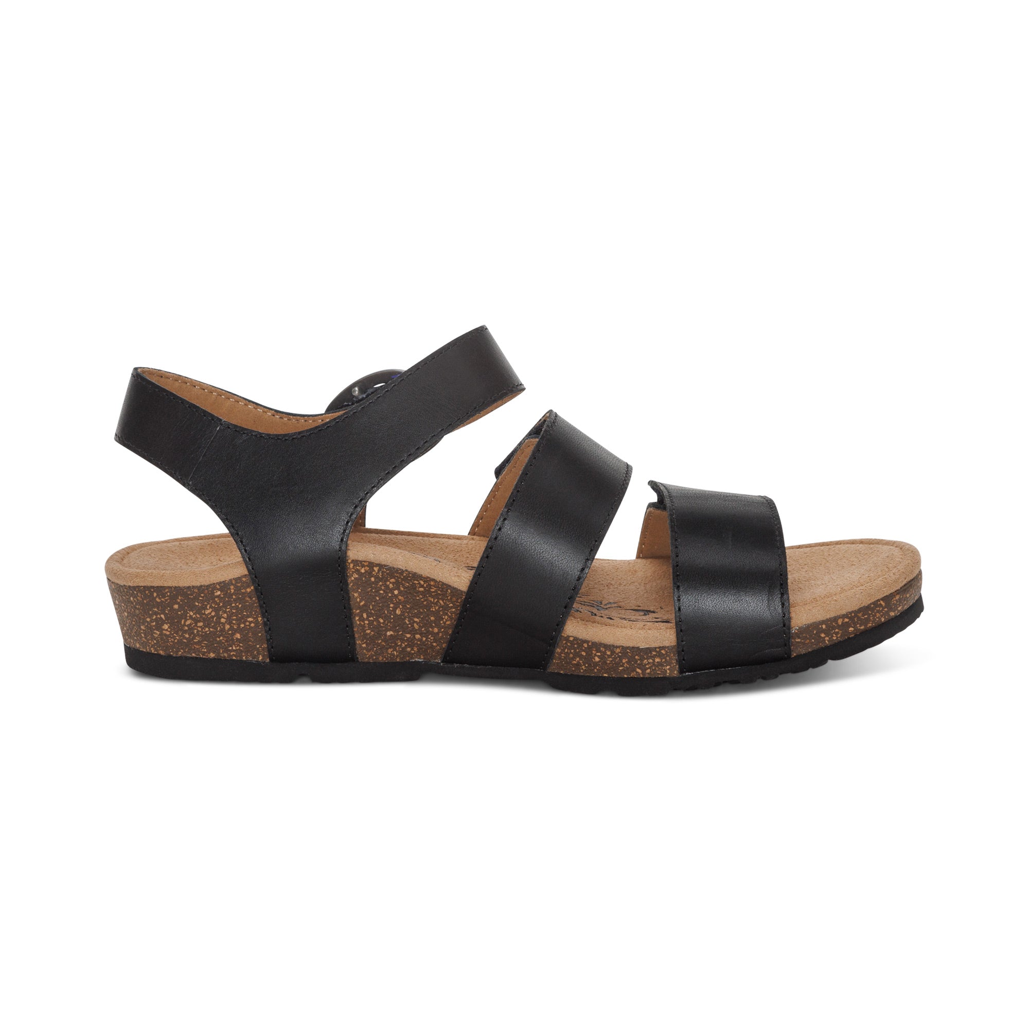 Lilly Adjustable Quarter Strap Sandal #color_black