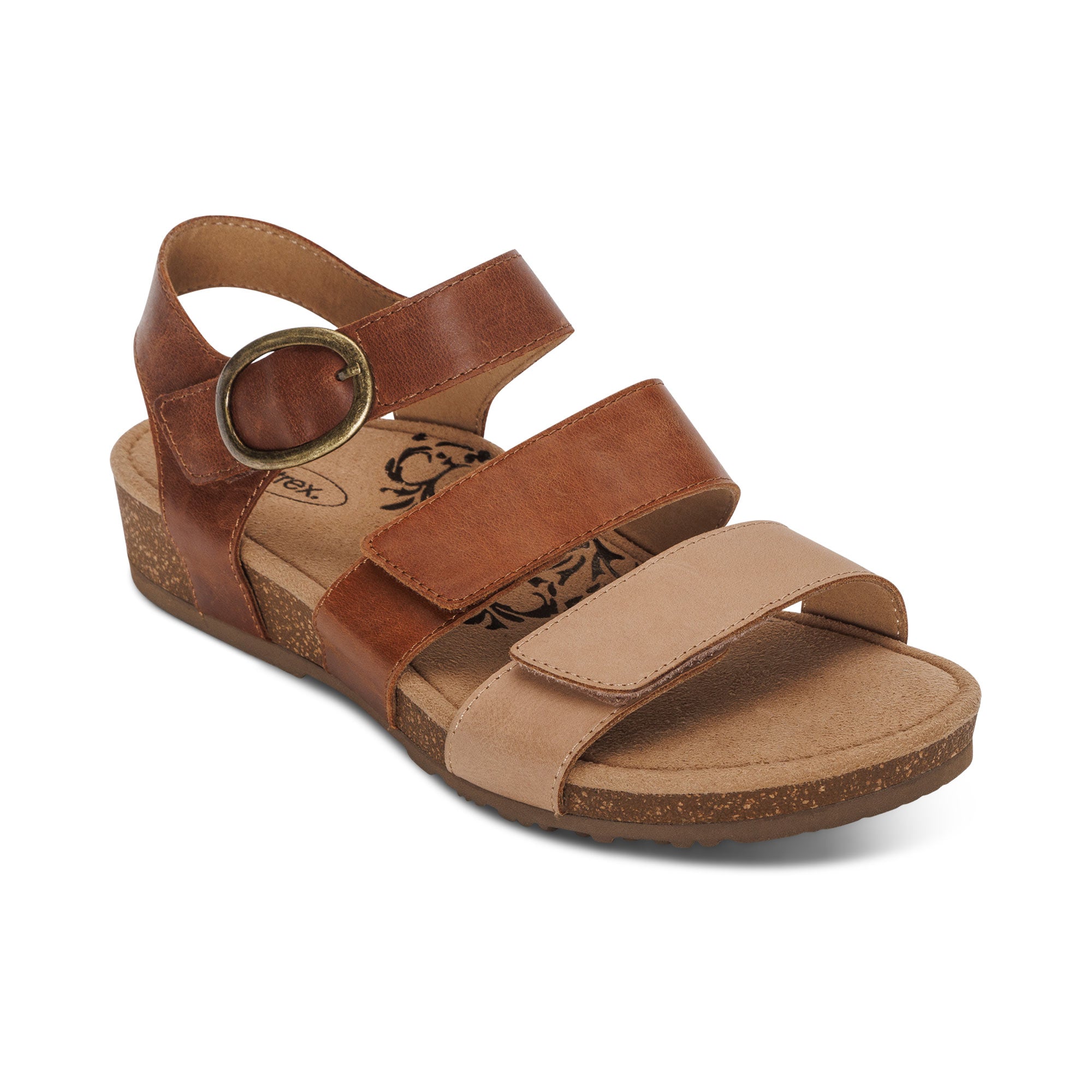 Lilly Adjustable Quarter Strap Sandal #color_walnut