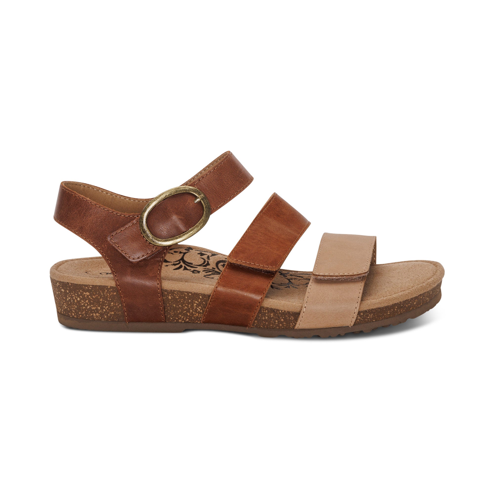 Lilly Adjustable Quarter Strap Sandal #color_walnut