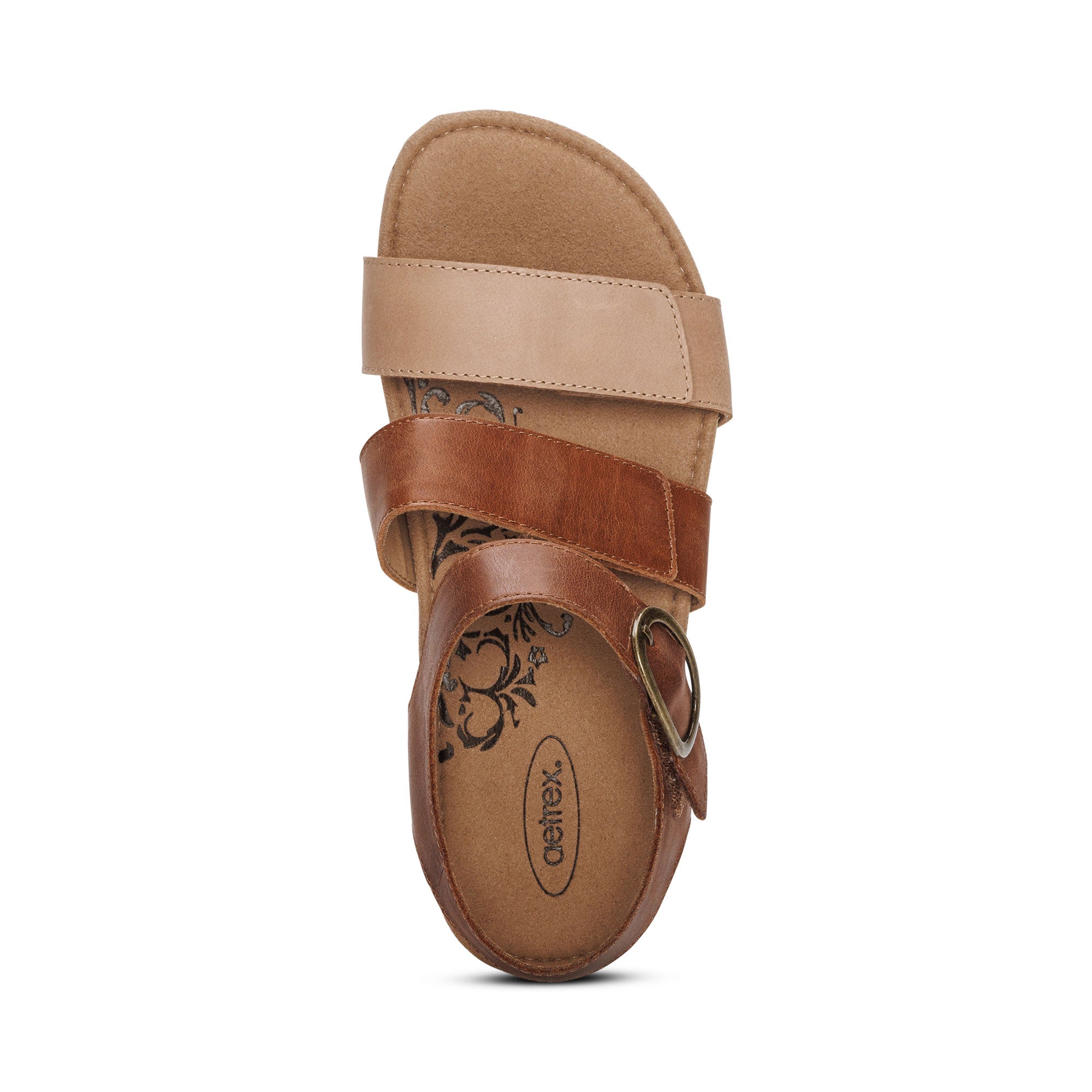 Lilly Adjustable Quarter Strap Sandal #color_walnut