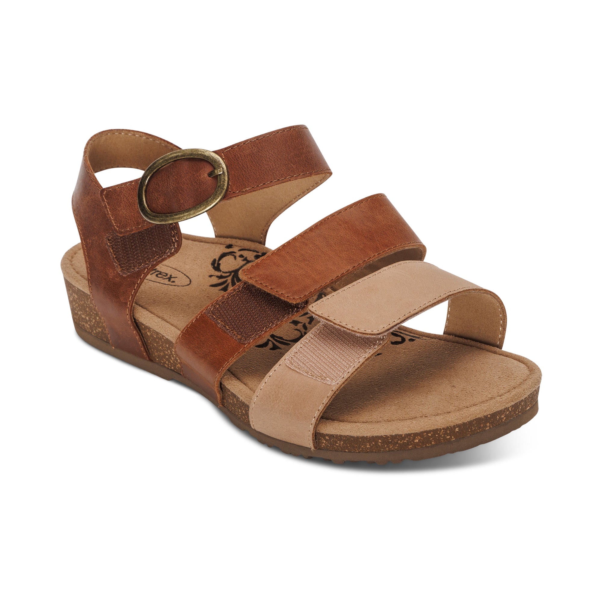 Lilly Adjustable Quarter Strap Sandal #color_walnut