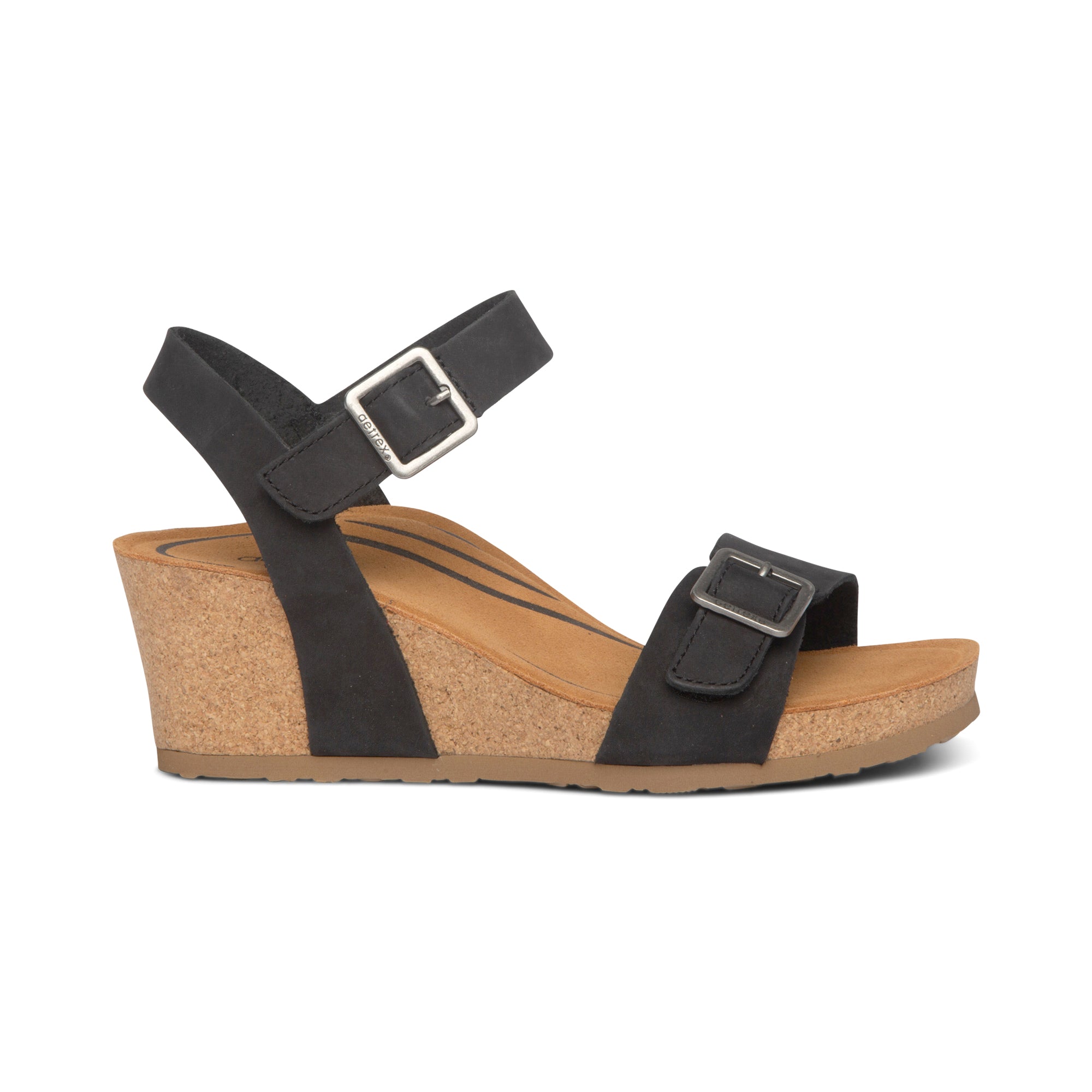 Lexa Quarter Strap Wedge #color_black
