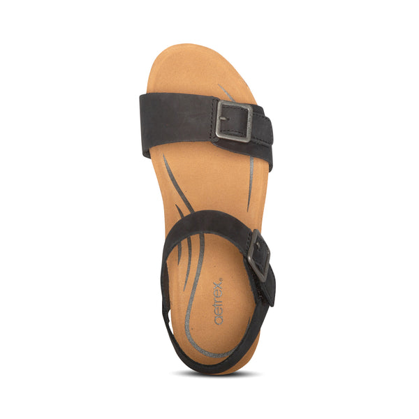 Lexa Quarter Strap Wedge #color_black