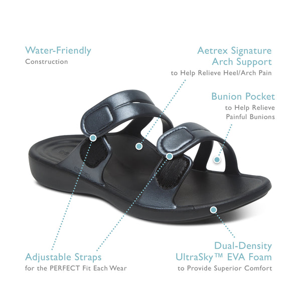 Janey Sport Water Friendly Slide #color_pewter
