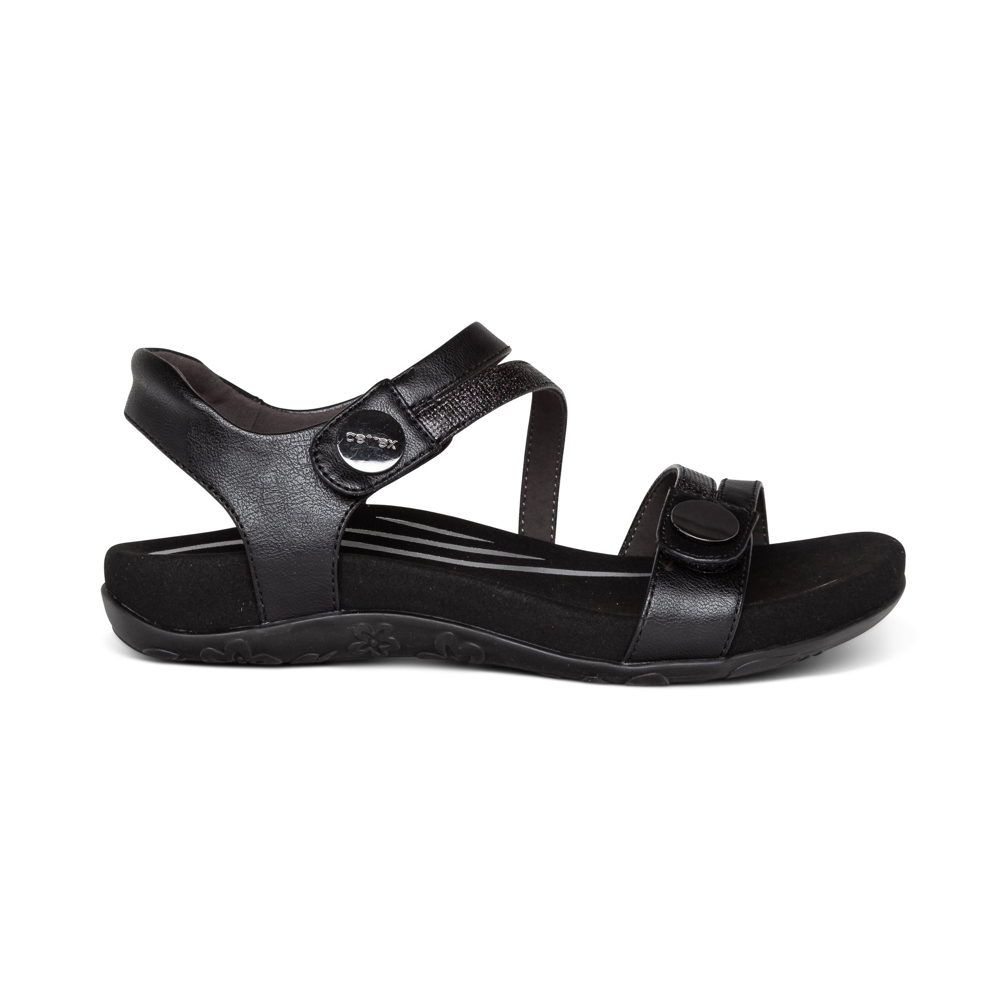 Jess Adjustable Quarter Strap Sandal #color_black