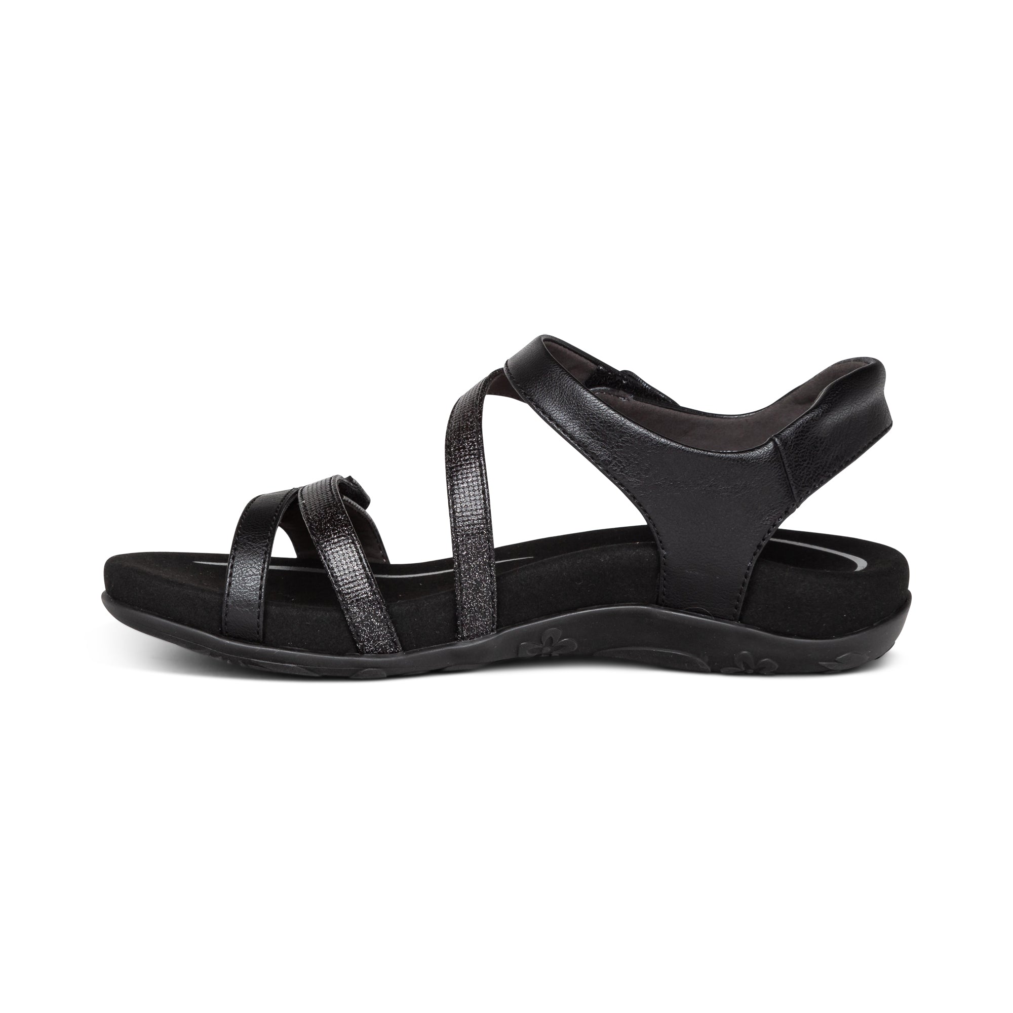 Jess Adjustable Quarter Strap Sandal #color_black