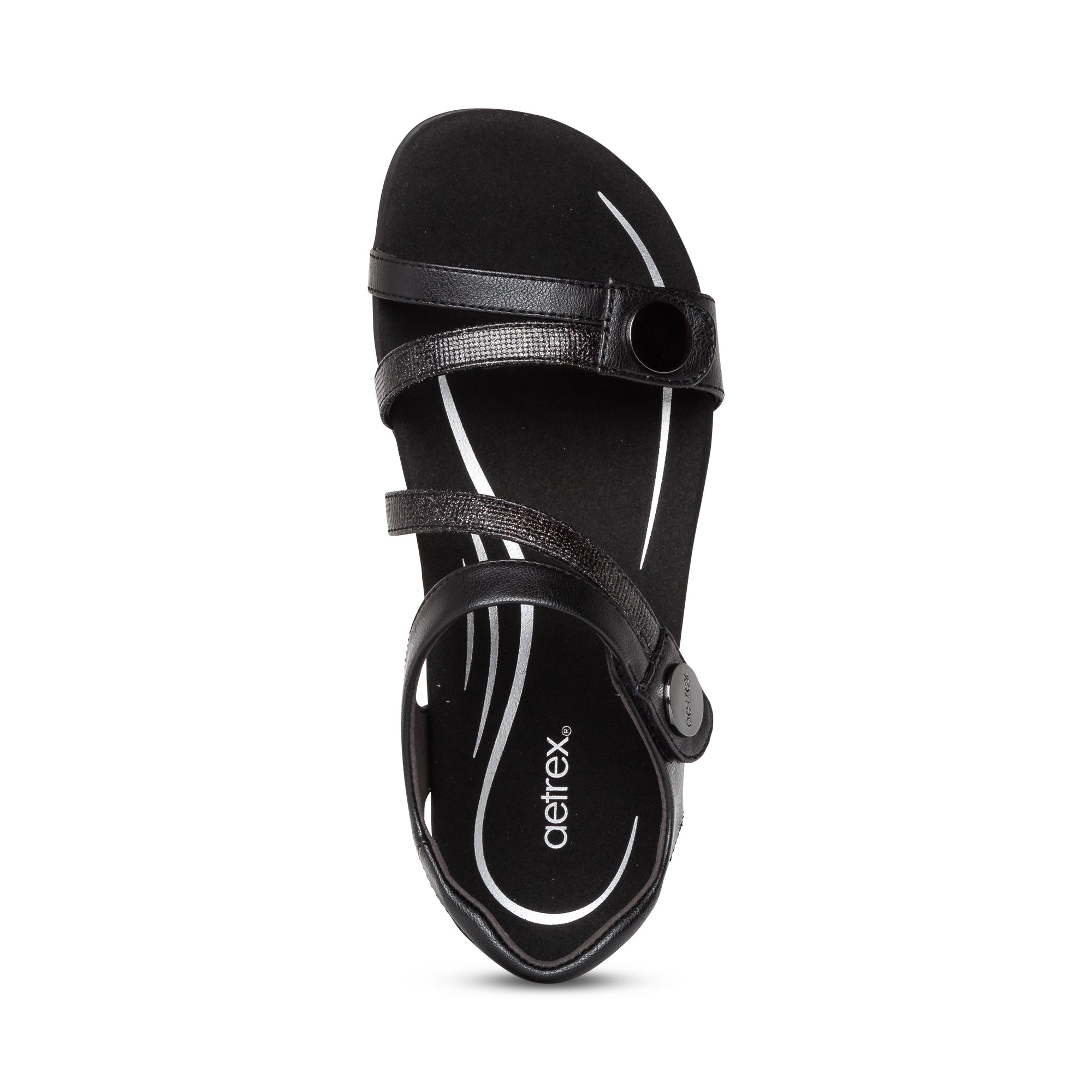 Jess Adjustable Quarter Strap Sandal #color_black