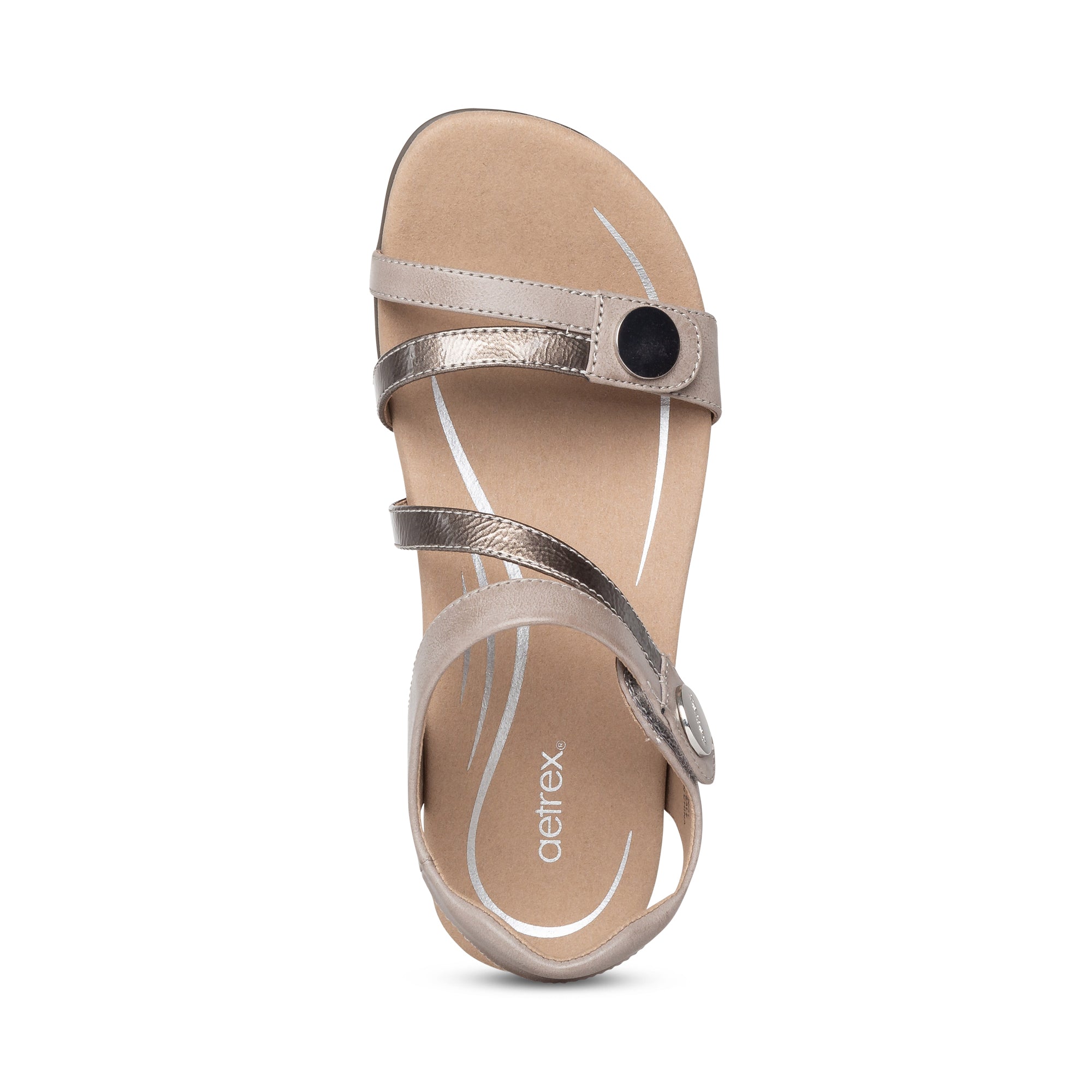 Jess Adjustable Quarter Strap Sandal #color_smoke