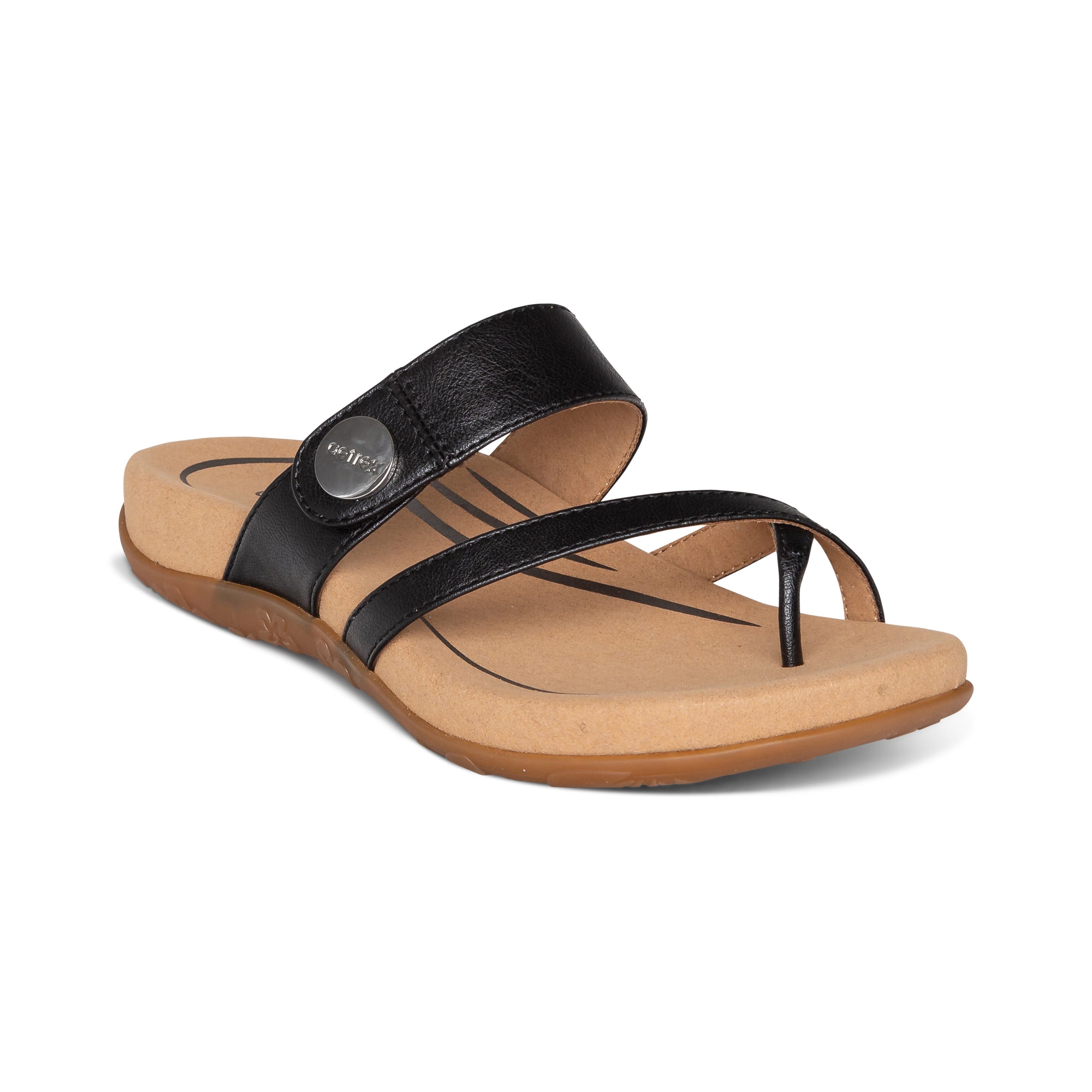 Izzy Adjustable Slide Sandal #color_black