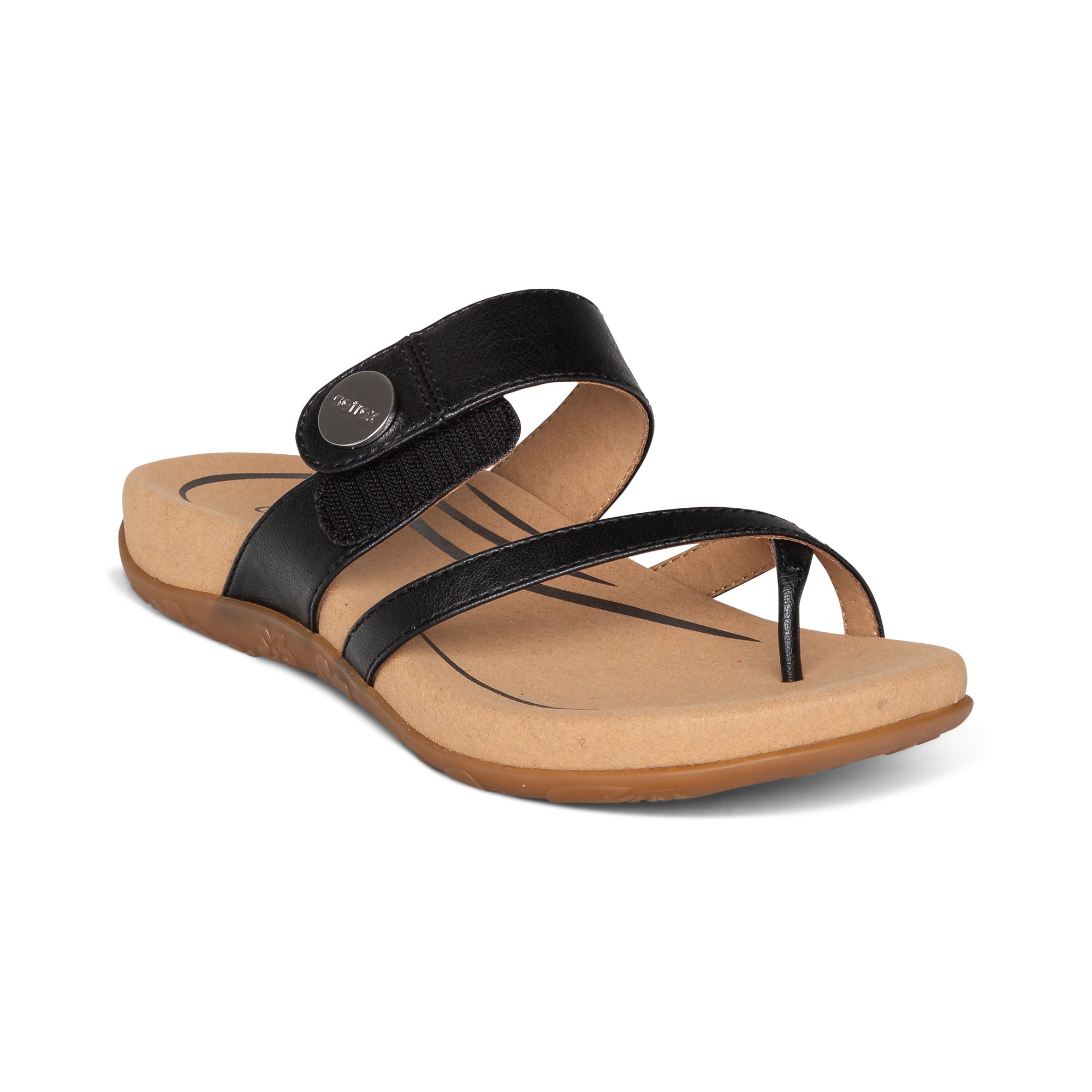 Izzy Adjustable Slide Sandal #color_black