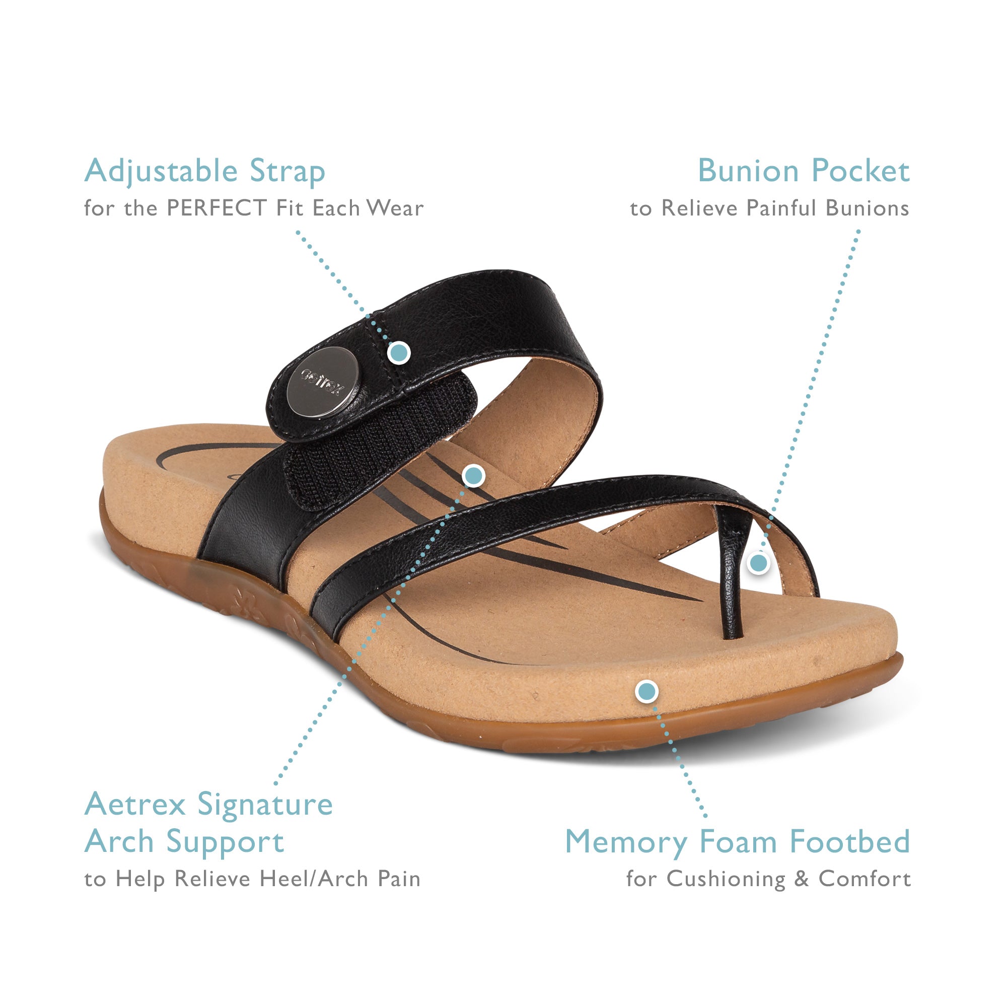 Izzy Adjustable Slide Sandal #color_black