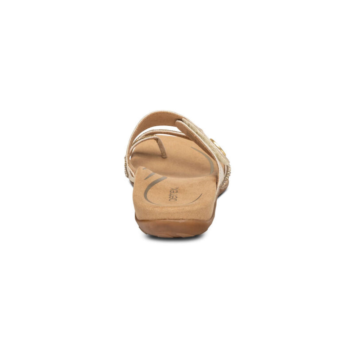 Izzy Adjustable Slide Sandal Rear Angle #color_gold