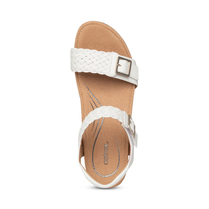 Grace Adjustable Woven Wedge #color_white