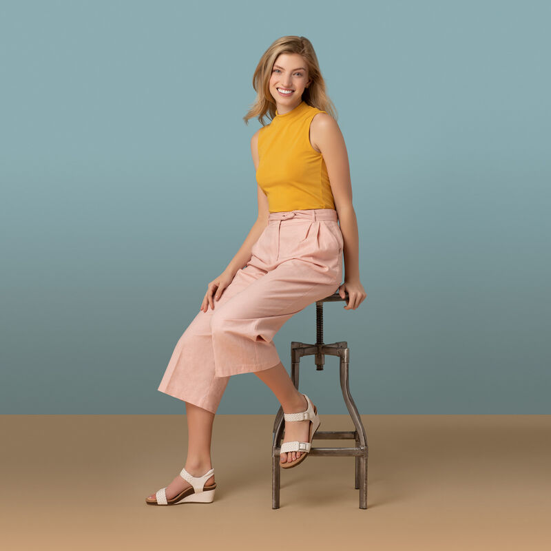 Grace Adjustable Woven Wedge #color_white