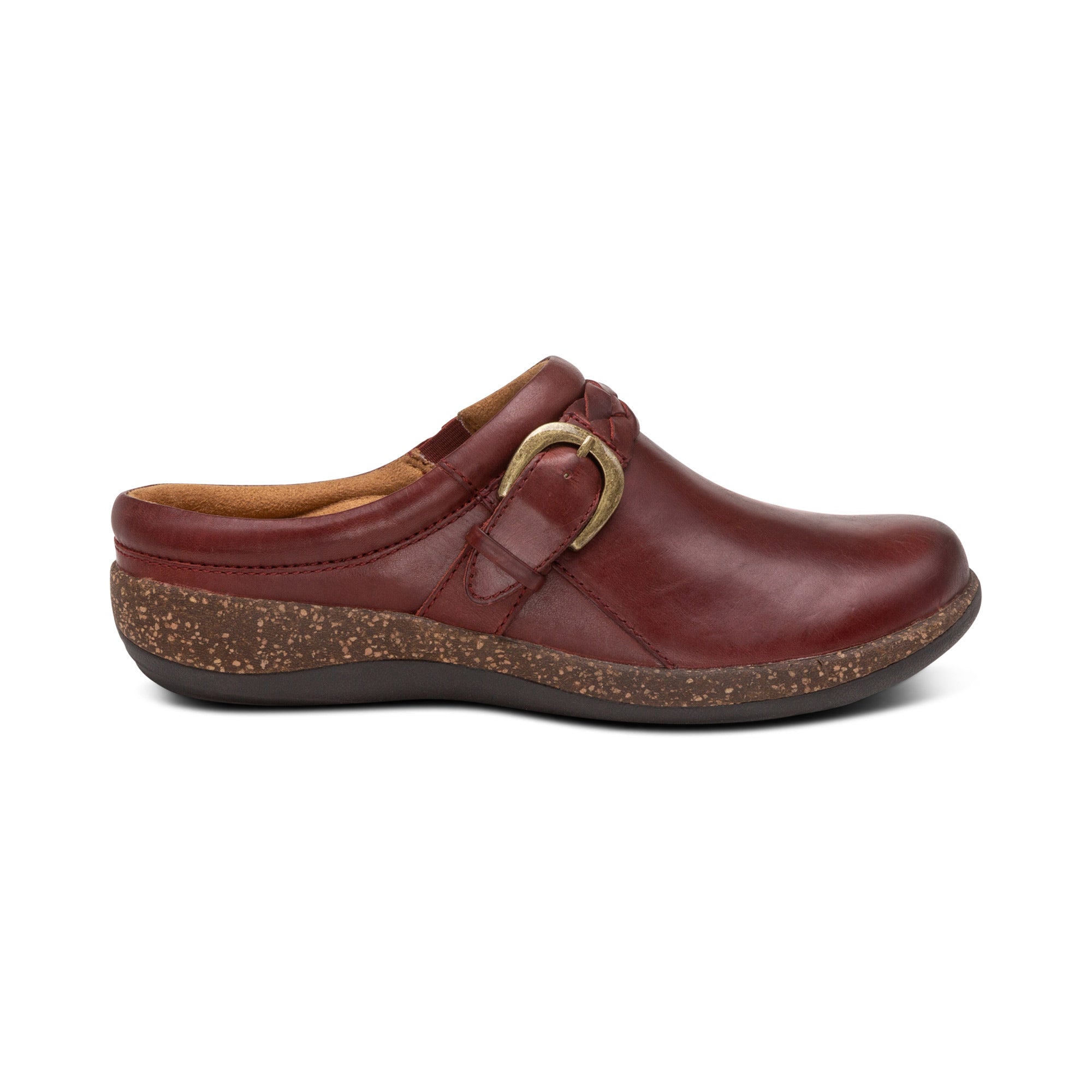 Libby Comfort Clog Right Angle #color_burgundy