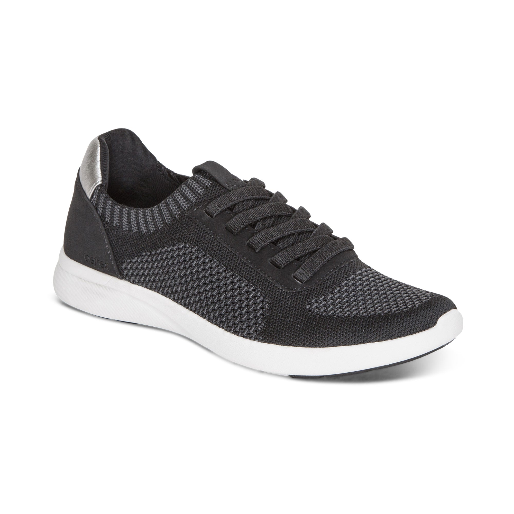 Aetrex Women Teagan Arch Support Sneaker Black 7.5-8 Aetrex Women Teagan Arch Support Sneaker Black 7.5-8