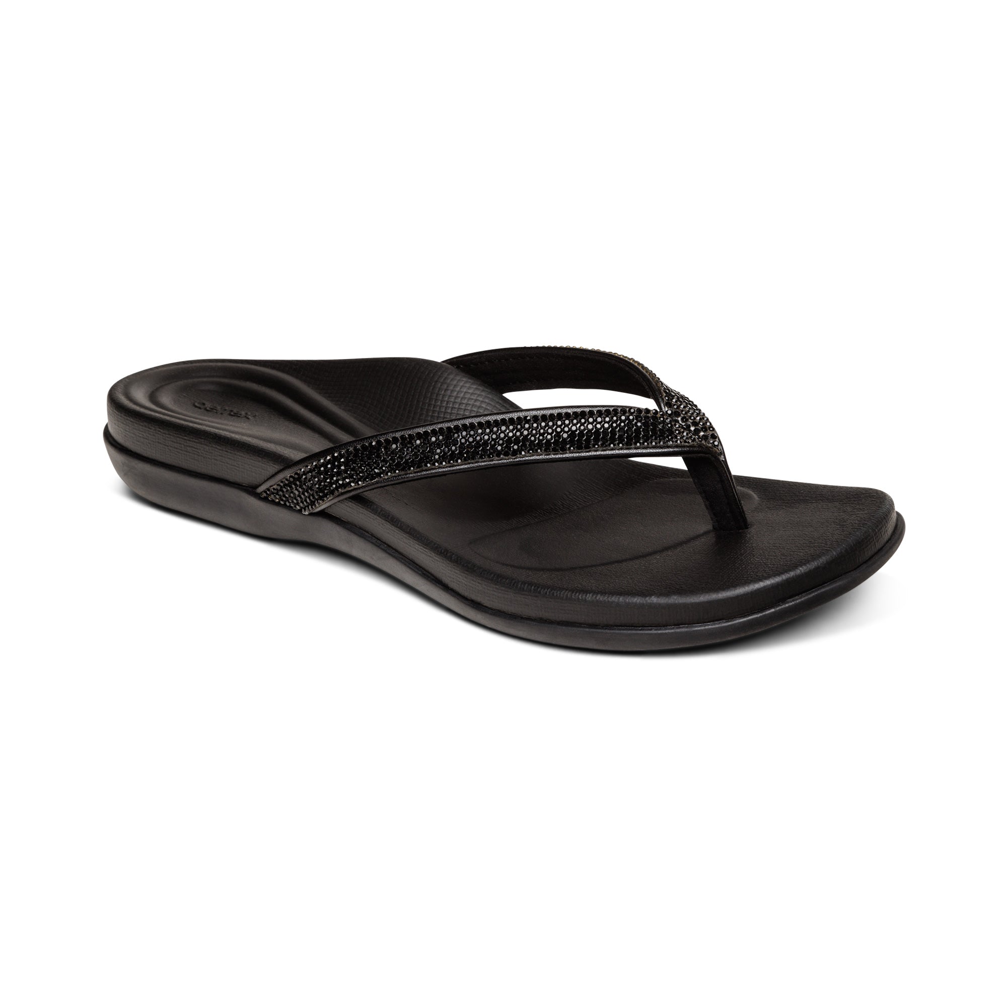 Eve Sparkly Thong Sandal #color_black