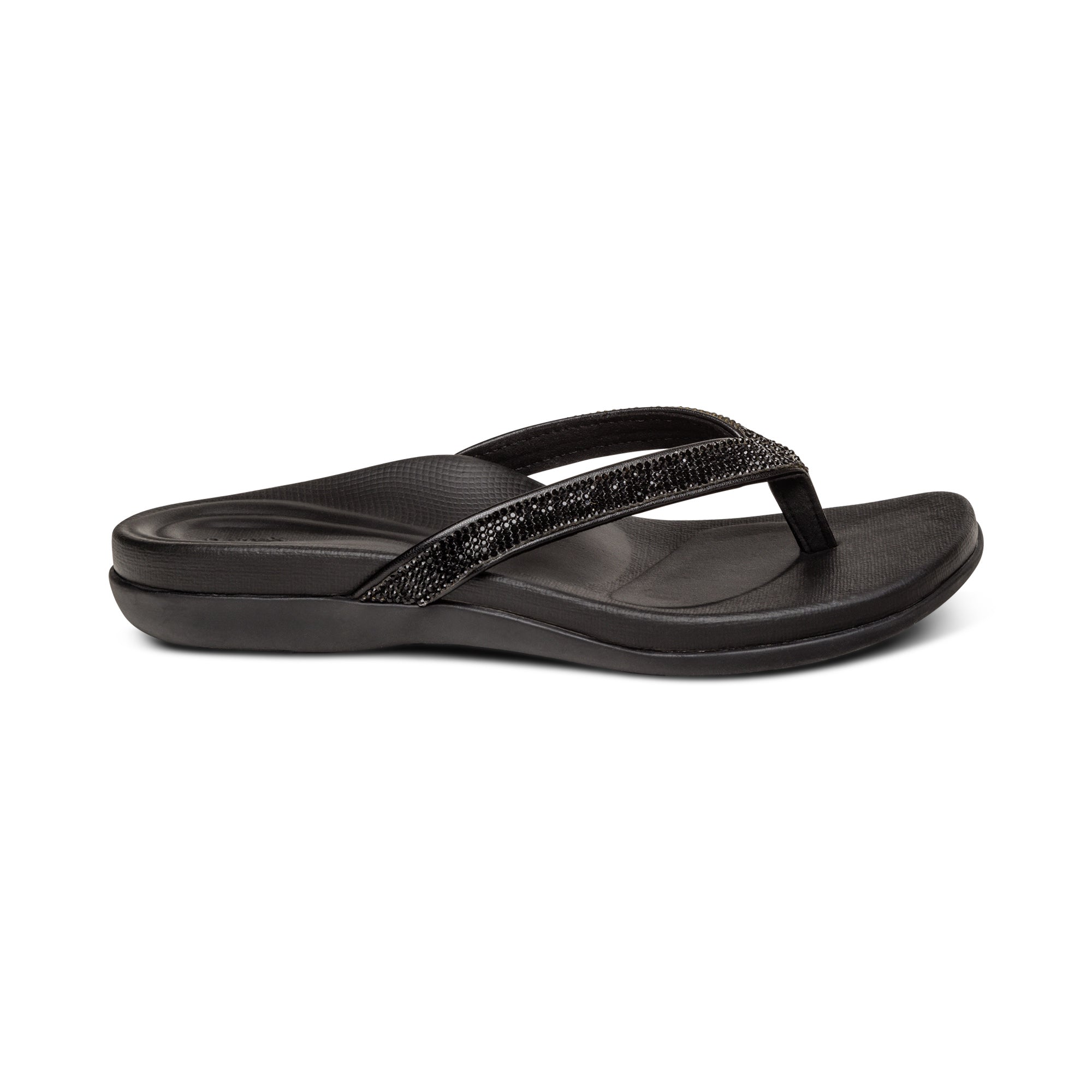 Eve Sparkly Thong Sandal #color_black