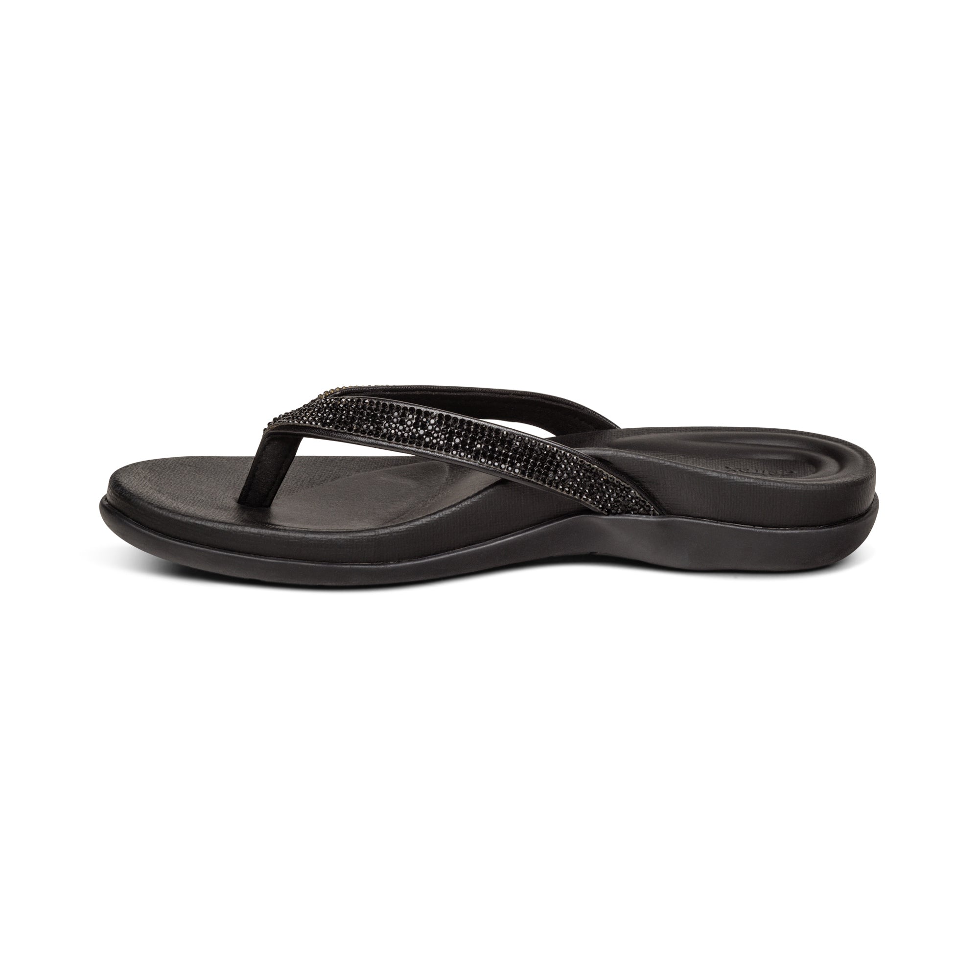 Eve Sparkly Thong Sandal #color_black