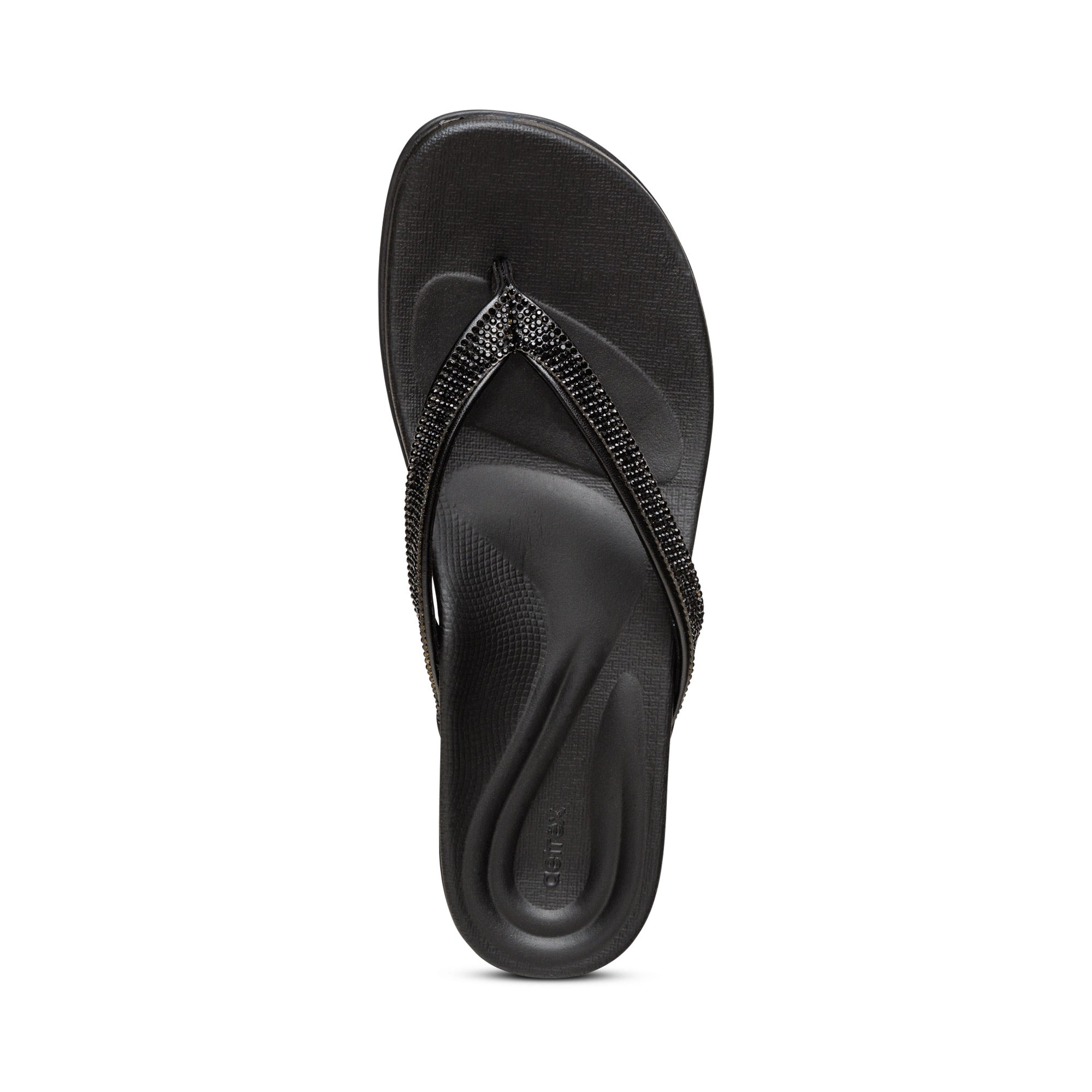 Eve Sparkly Thong Sandal #color_black