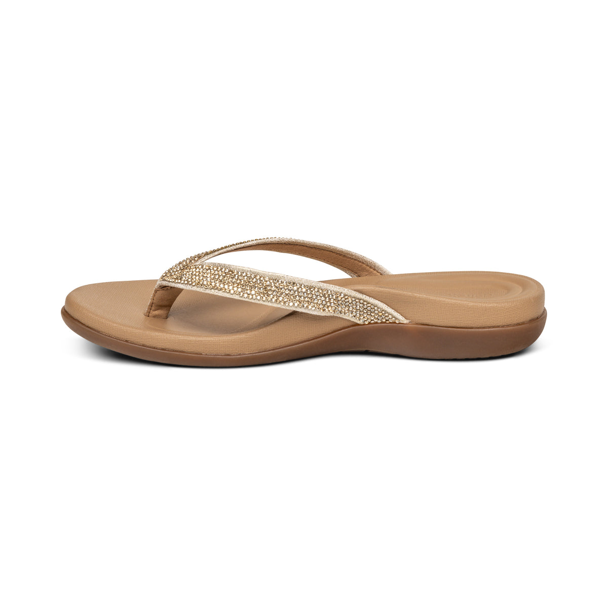 Eve Sparkly Thong Sandal Left Angle #color_gold