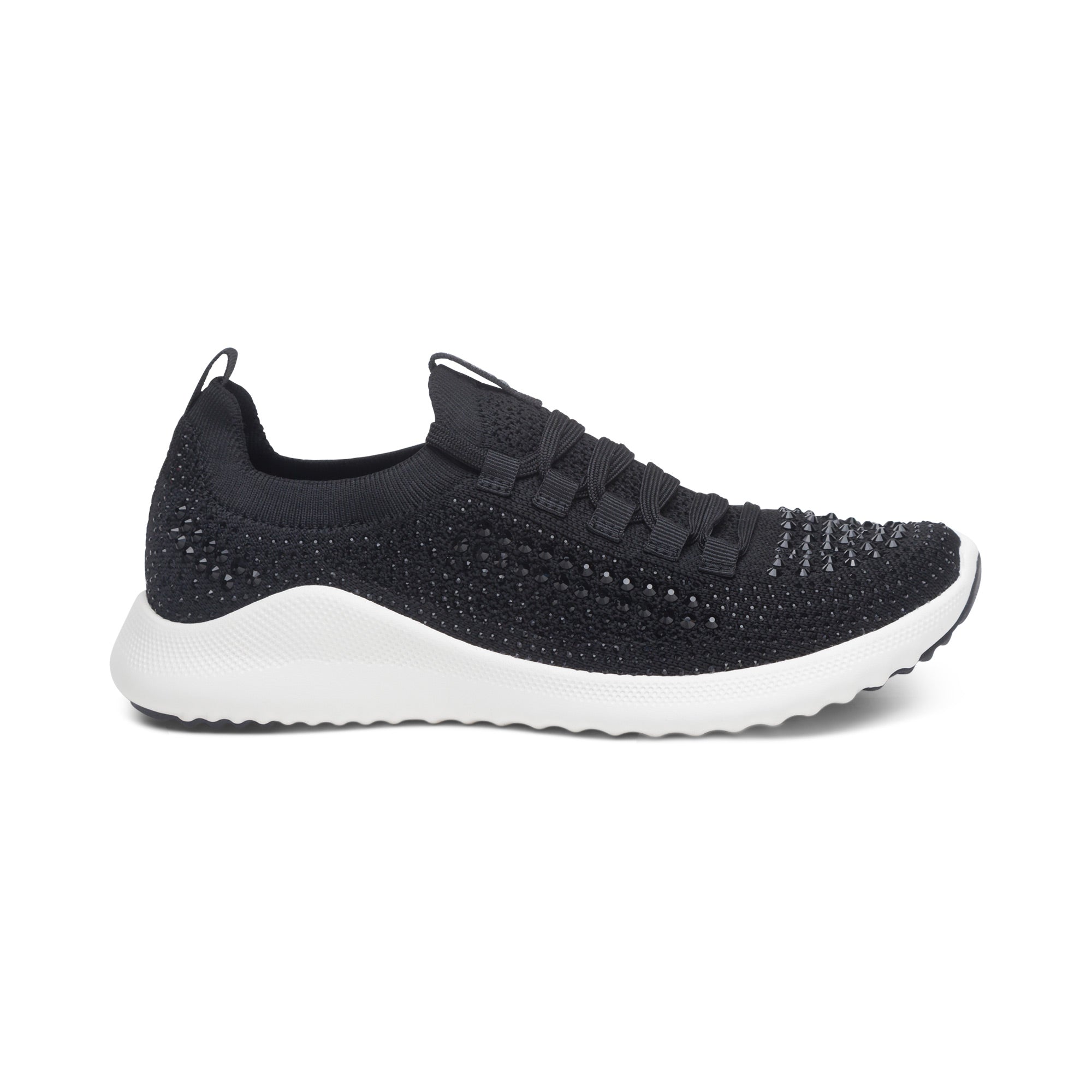 Carly Arch Support Sneakers Right Angle #color_black-sparkle