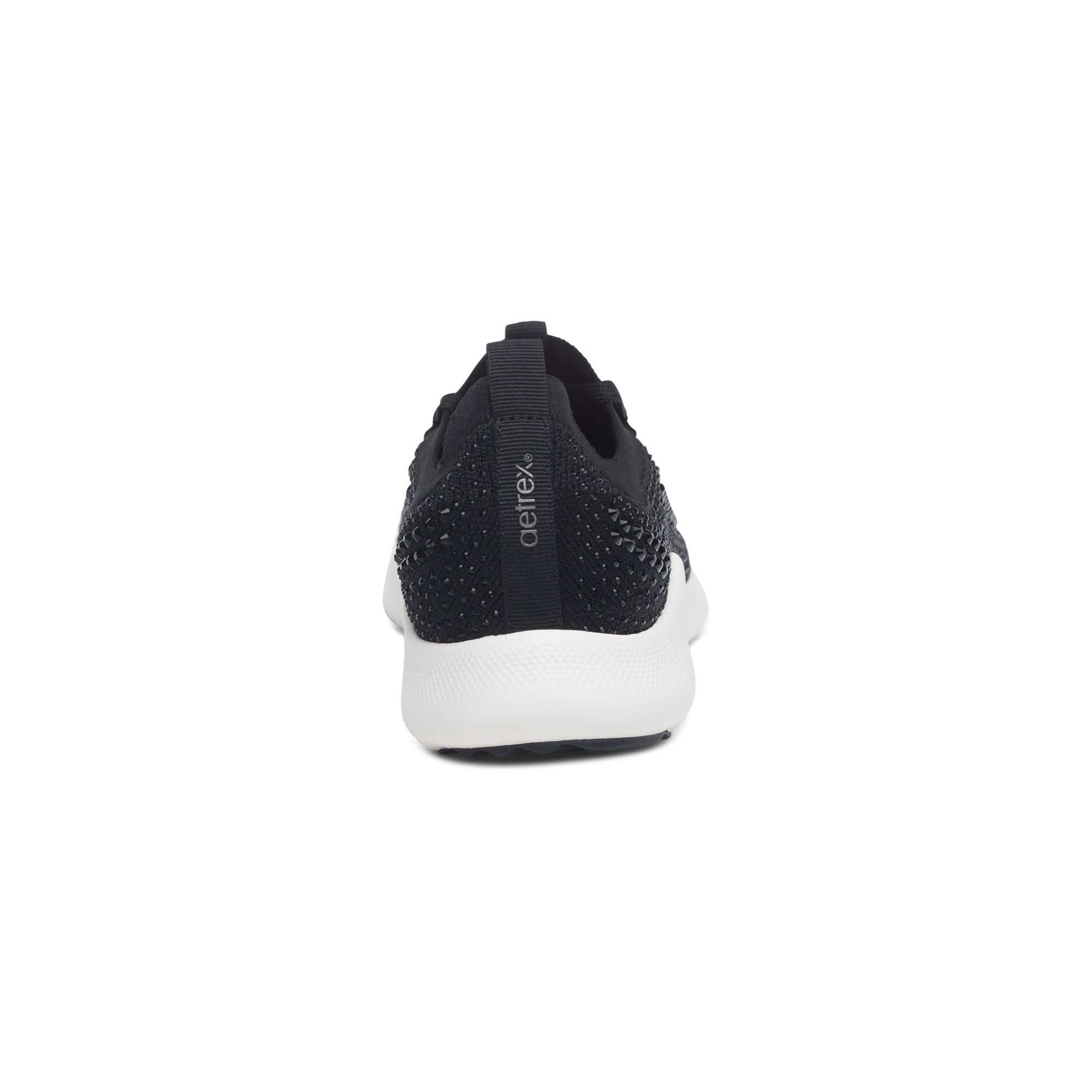 Carly Arch Support Sneakers Rear Angle #color_black-sparkle