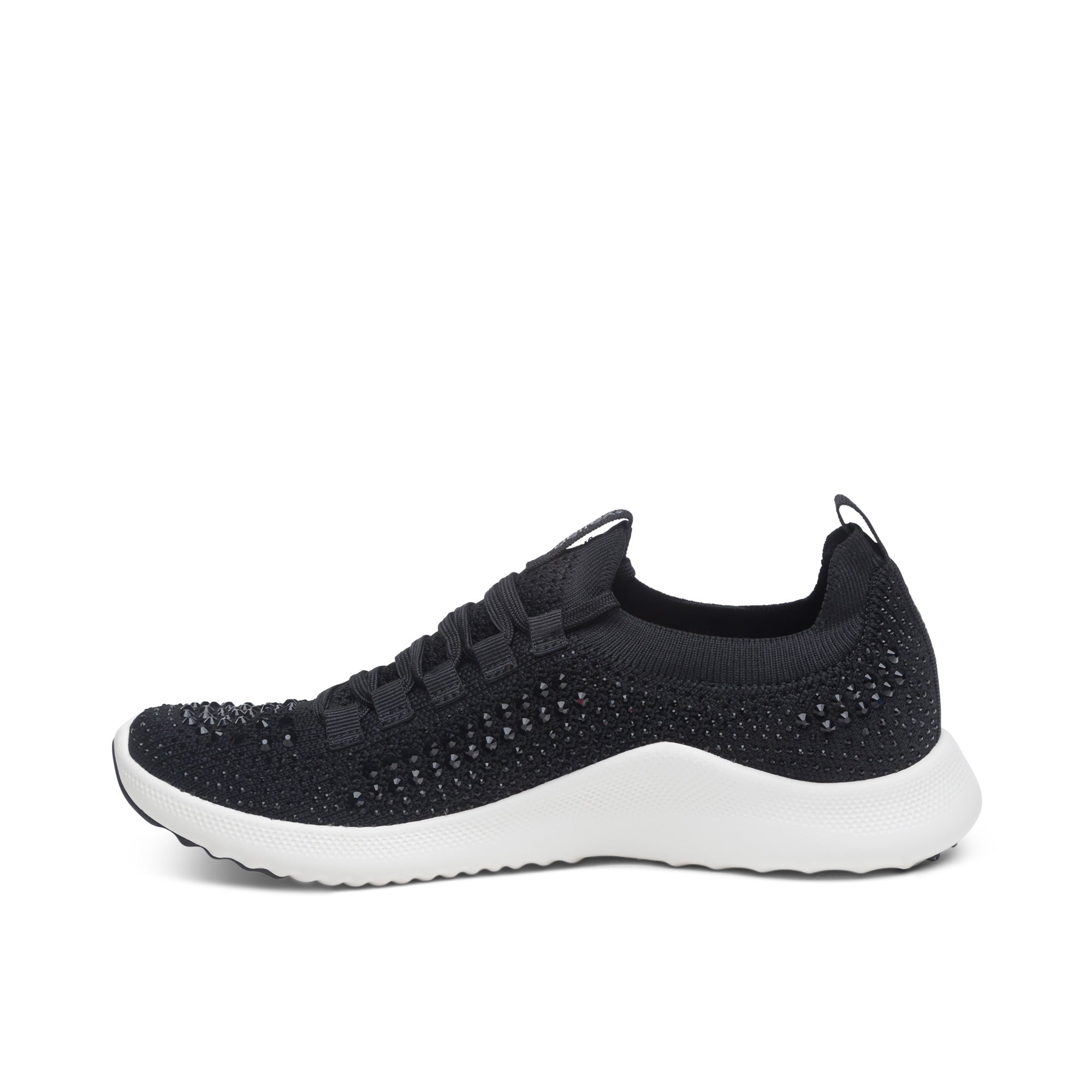 Carly Arch Support Sneakers Left Angle #color_black-sparkle