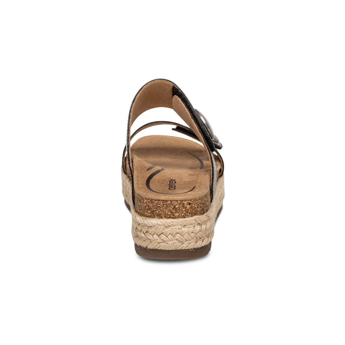 Sofie Platform Sandal Rear Angle #color_black