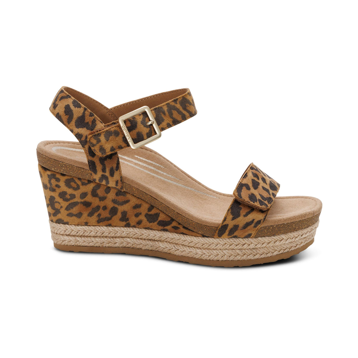 Sydney Quarter Strap Espadrille Wedge Right Angle #color_leopard