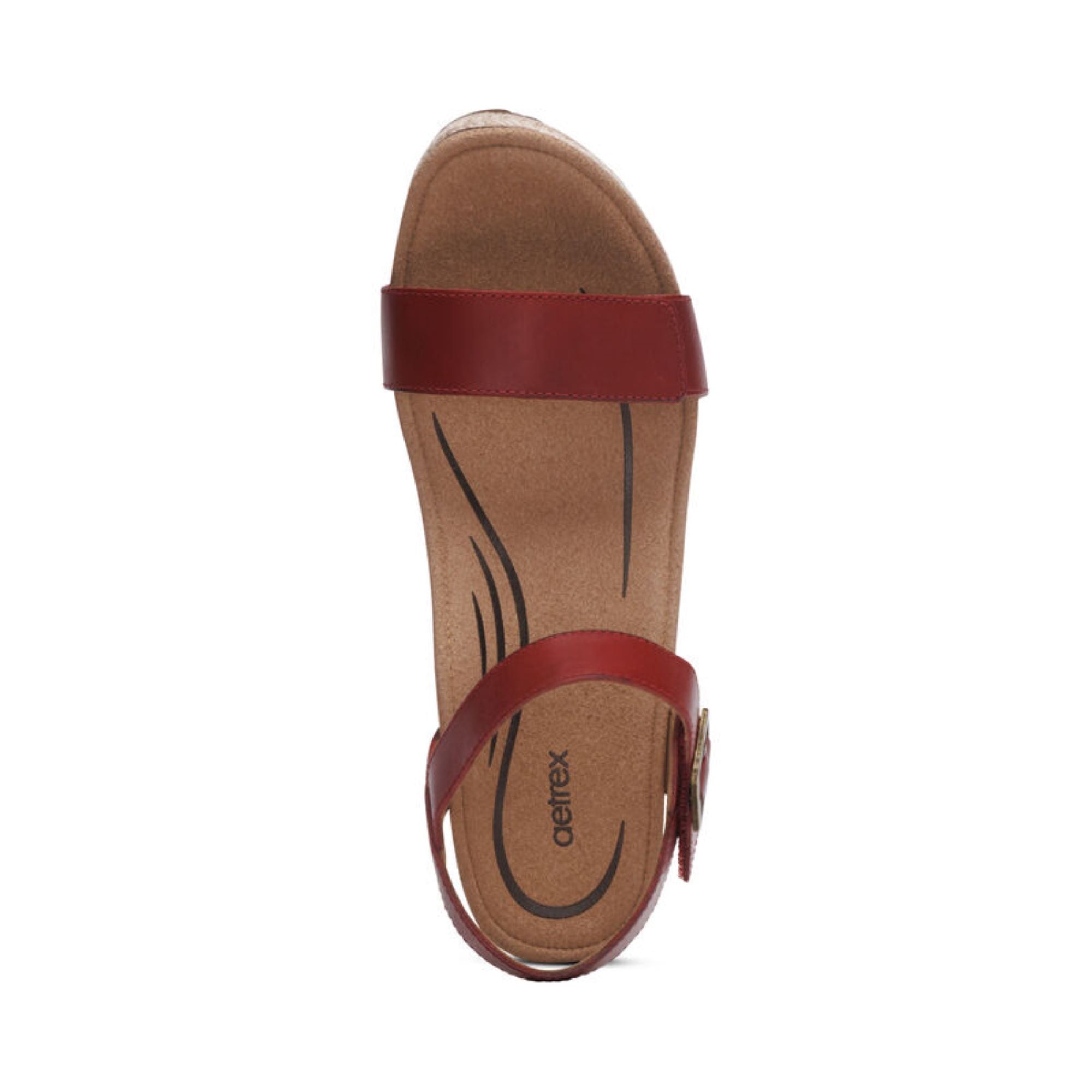 Sydney Quarter Strap Espadrille Wedge #color_red