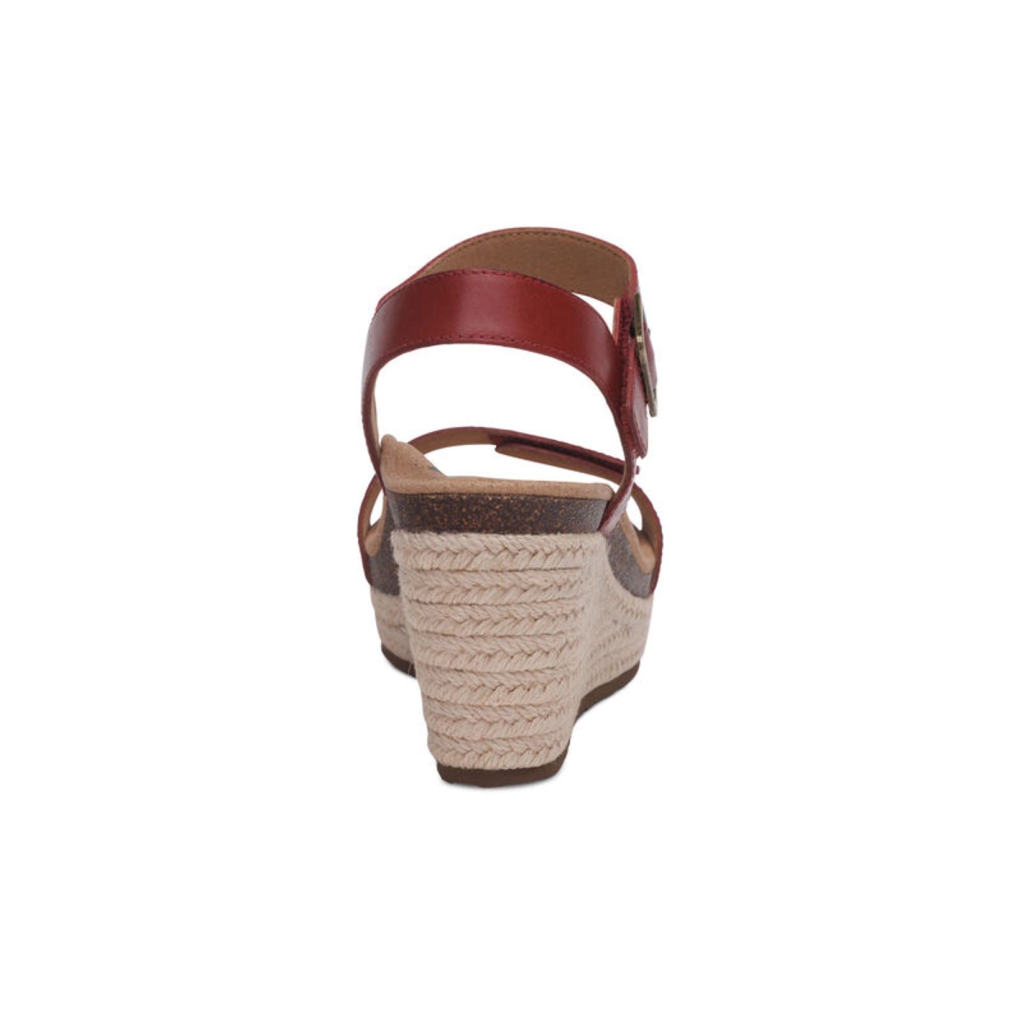 Sydney Quarter Strap Espadrille Wedge #color_red