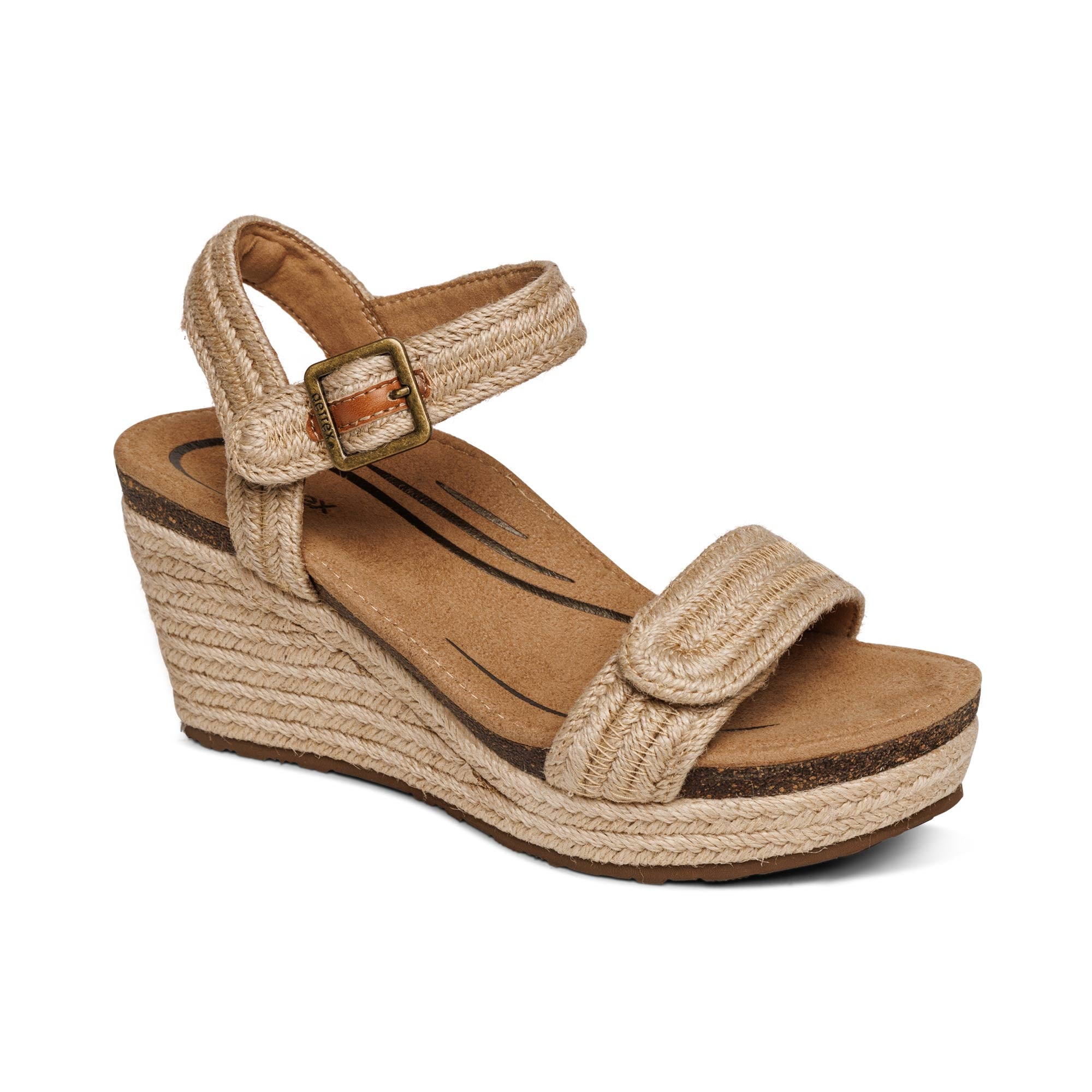 Sydney Quarter Strap Espadrille Wedge #color_natural