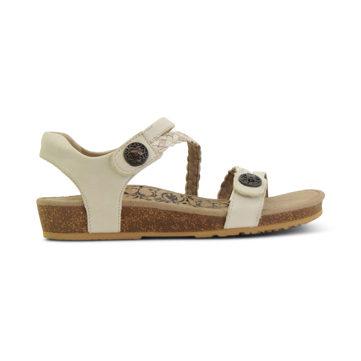 Jillian Braided Quarter Strap Sandal Right Angle #color_ivory