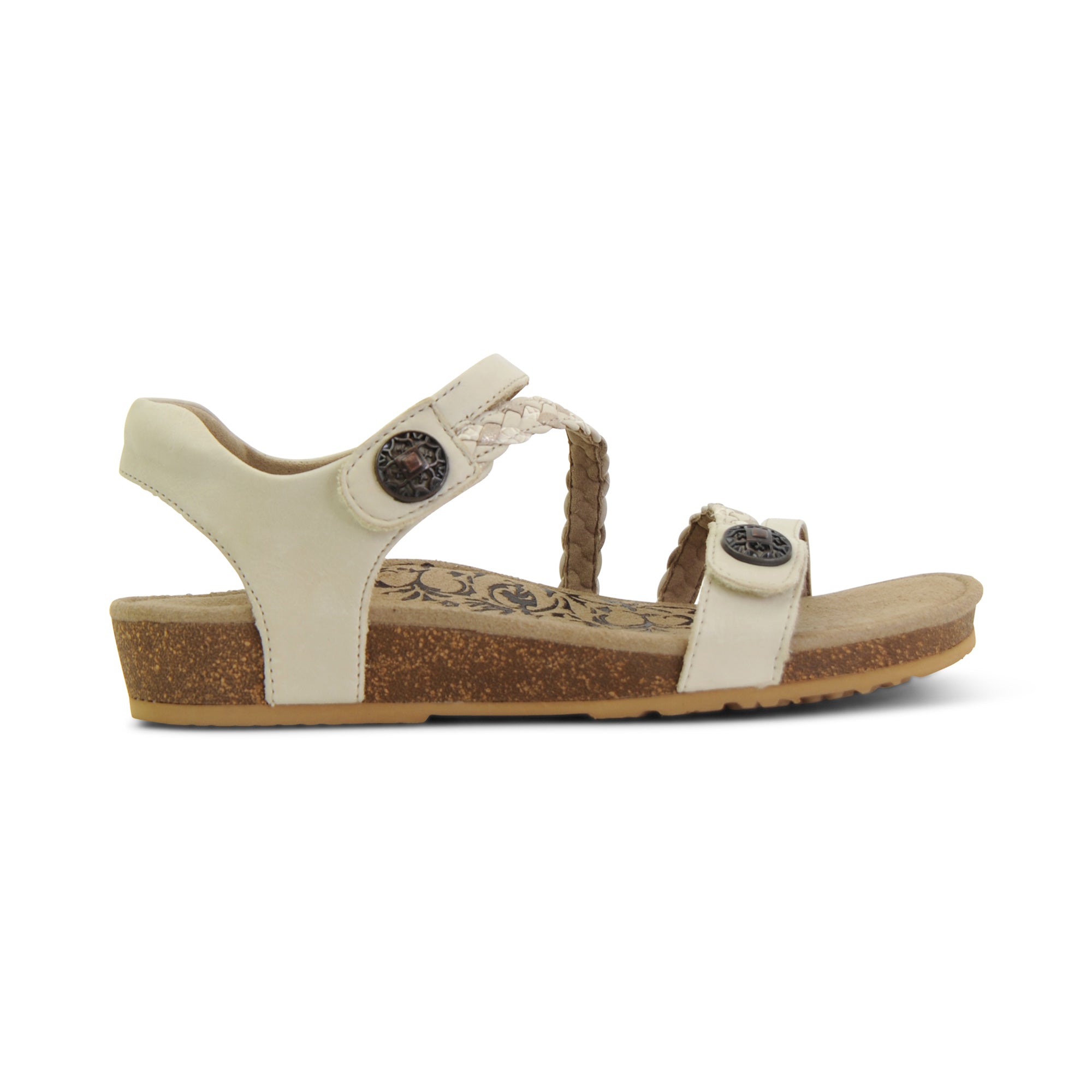 Jillian Braided Quarter Strap Sandal #color_ivory