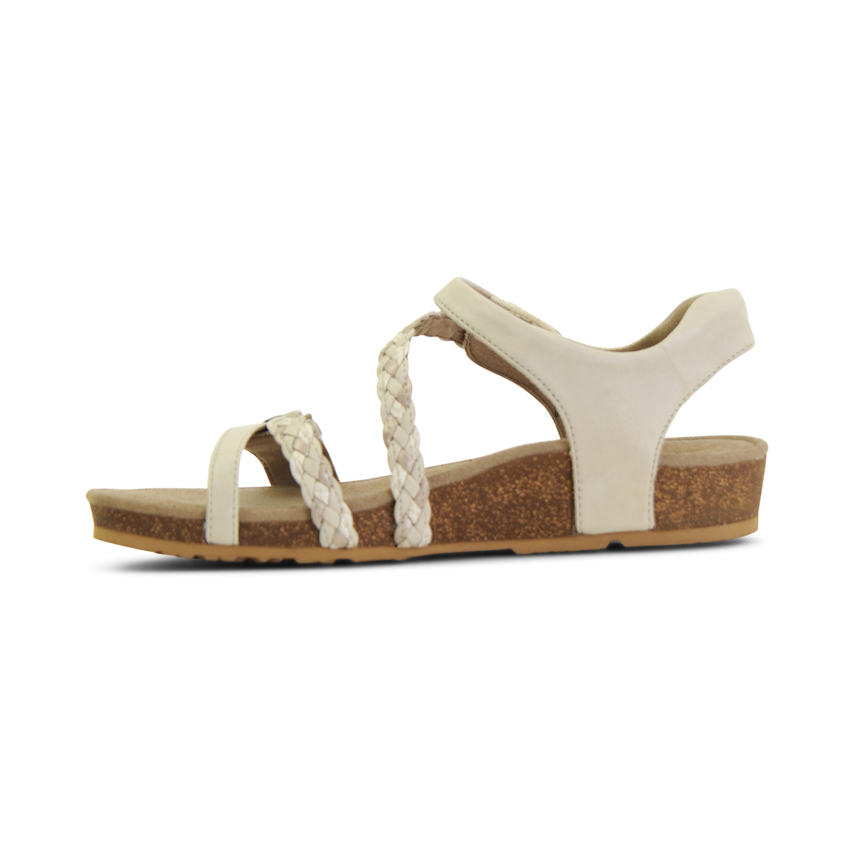 Jillian Braided Quarter Strap Sandal Left Angle #color_ivory