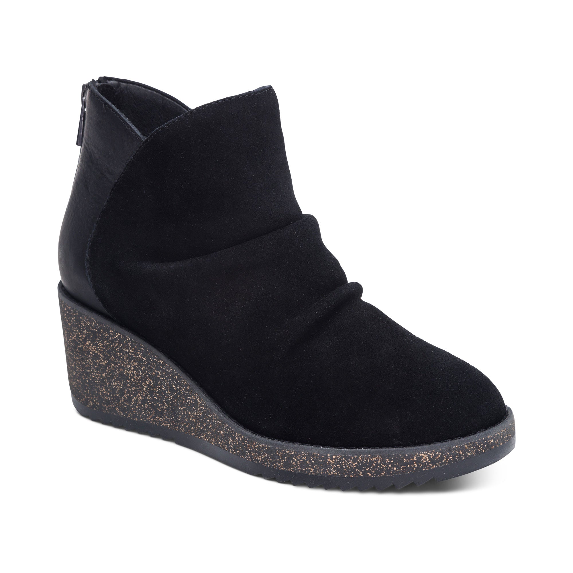 Kara Ankle Wedge Boot #color_black