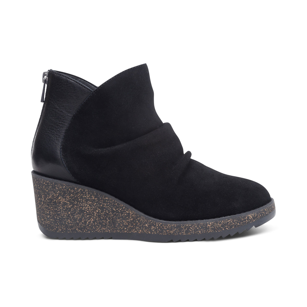 Kara Ankle Wedge Boot Right Angle #color_black