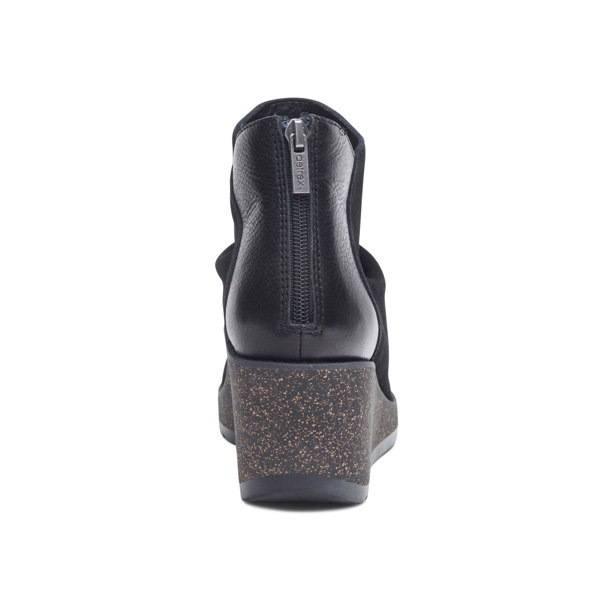 Kara Ankle Wedge Boot Rear Angle #color_black