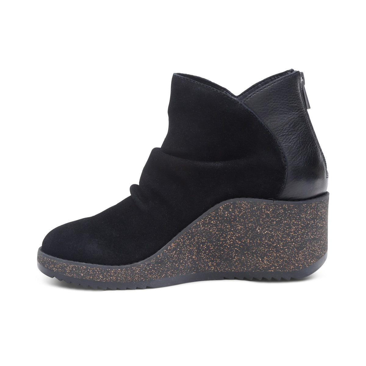 Kara Ankle Wedge Boot Left Angle #color_black