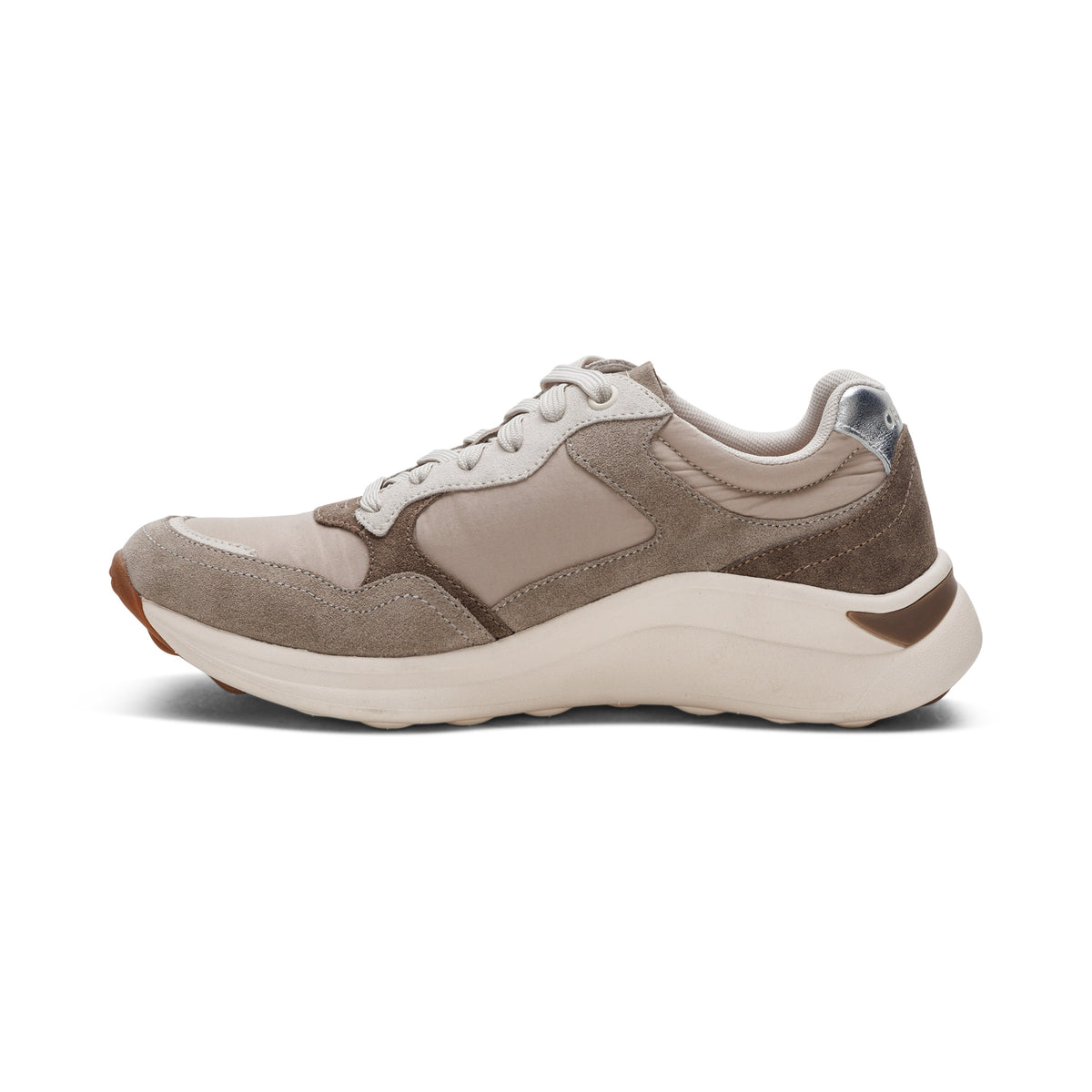 Molly Lace Up Sneakers Left Angle #color_taupe