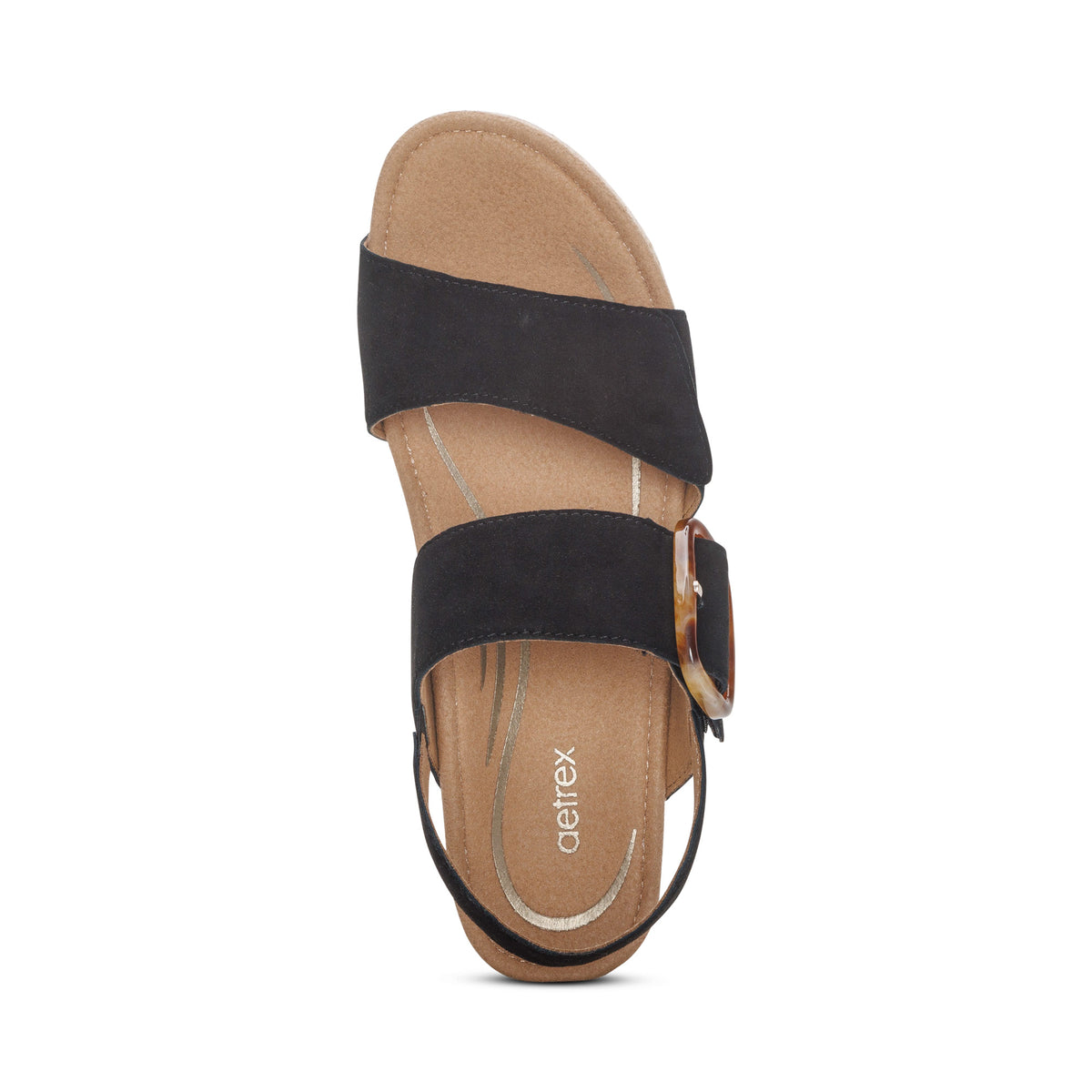 Ashley Arch Support Wedge Top Angle #color_black