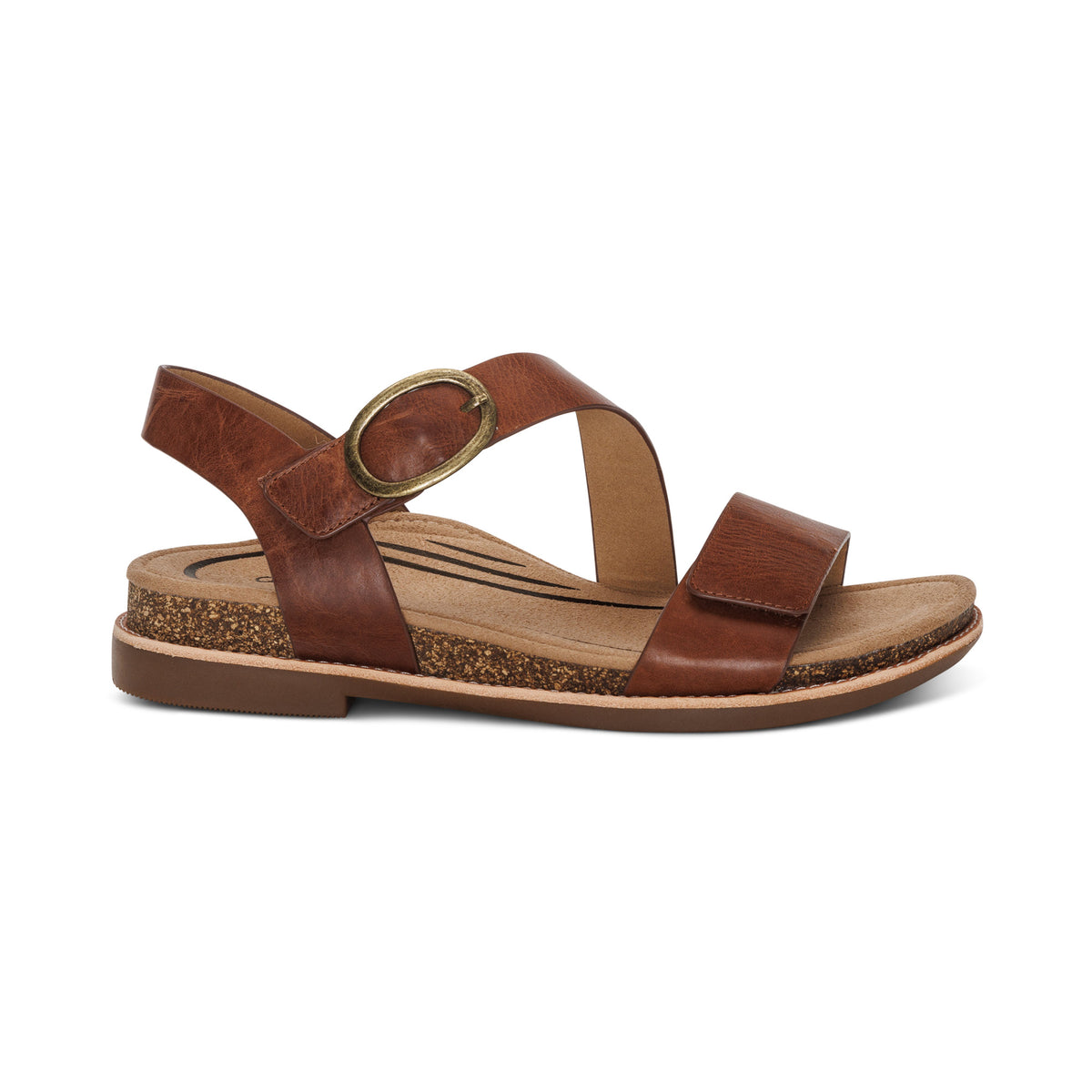 Tamara Asymmetrical Quarter Strap Sandal Right Angle #color_walnut
