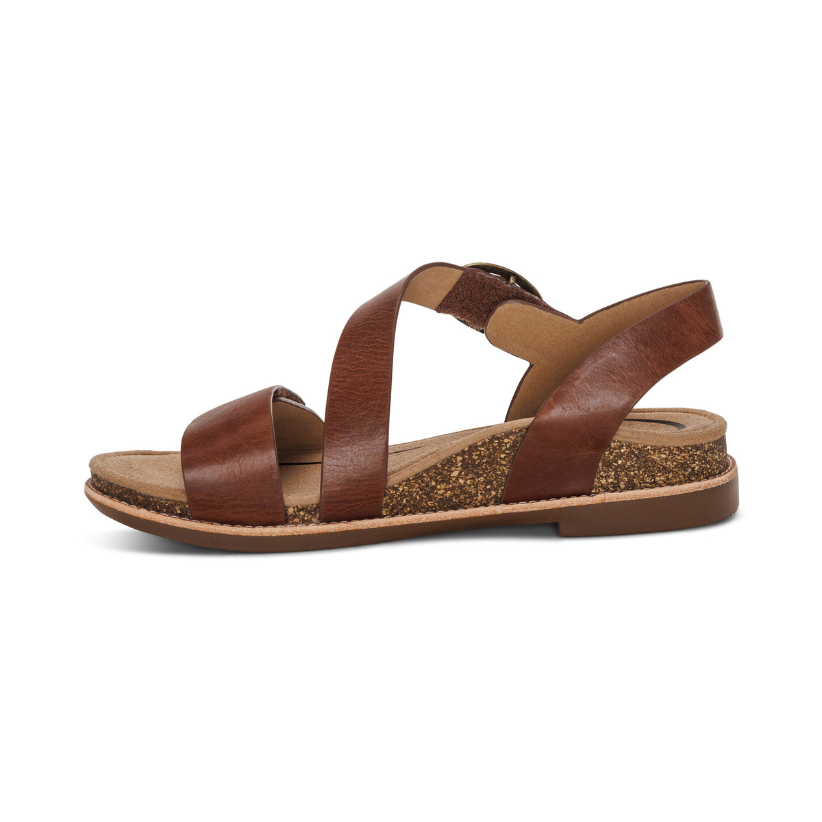 Tamara Asymmetrical Quarter Strap Sandal Left Angle #color_walnut