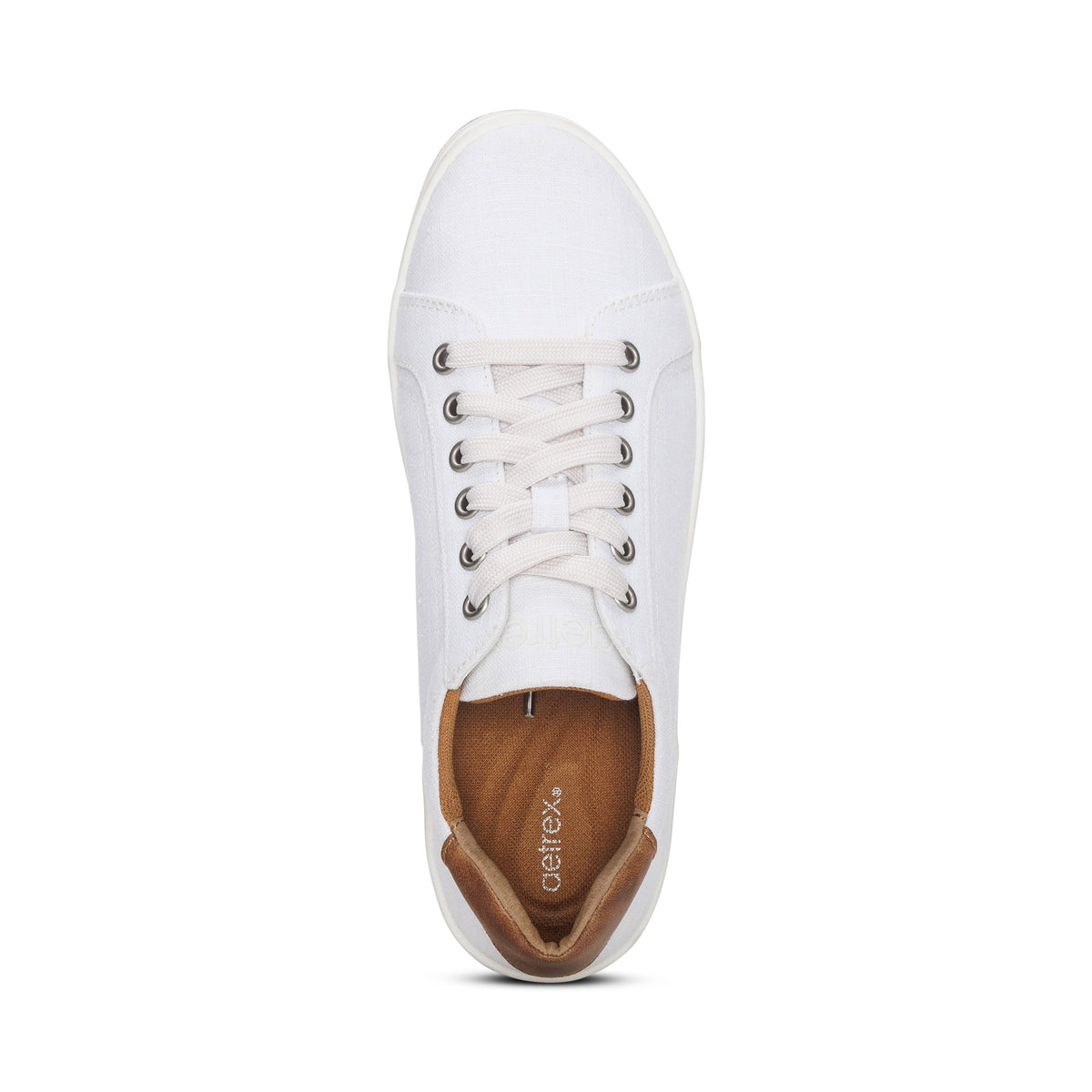 Renee Arch Support Sneakers Top Angle #color_white