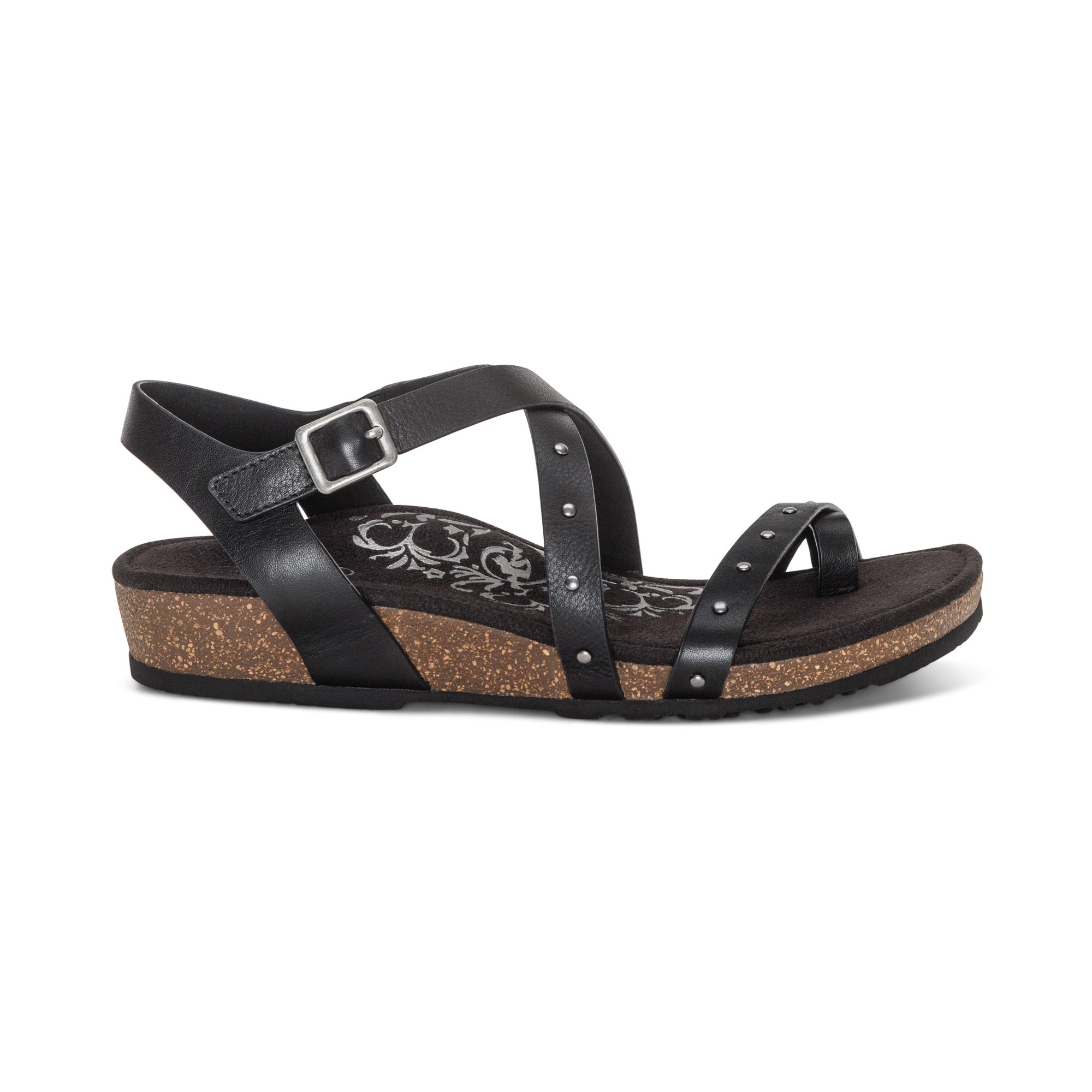 Lauren Quarter Strap Sandal #color_black