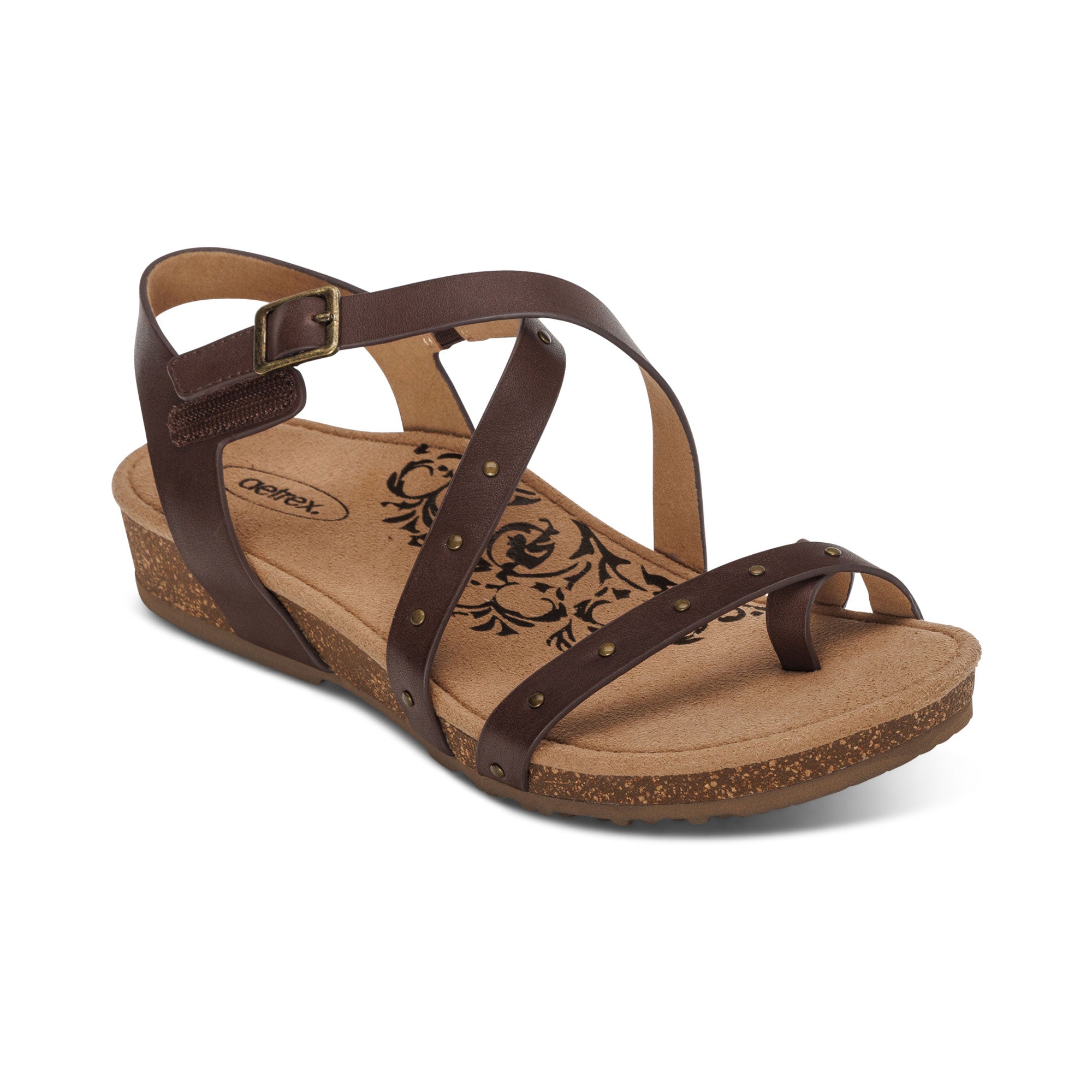 Lauren Quarter Strap Sandal #color_coffee