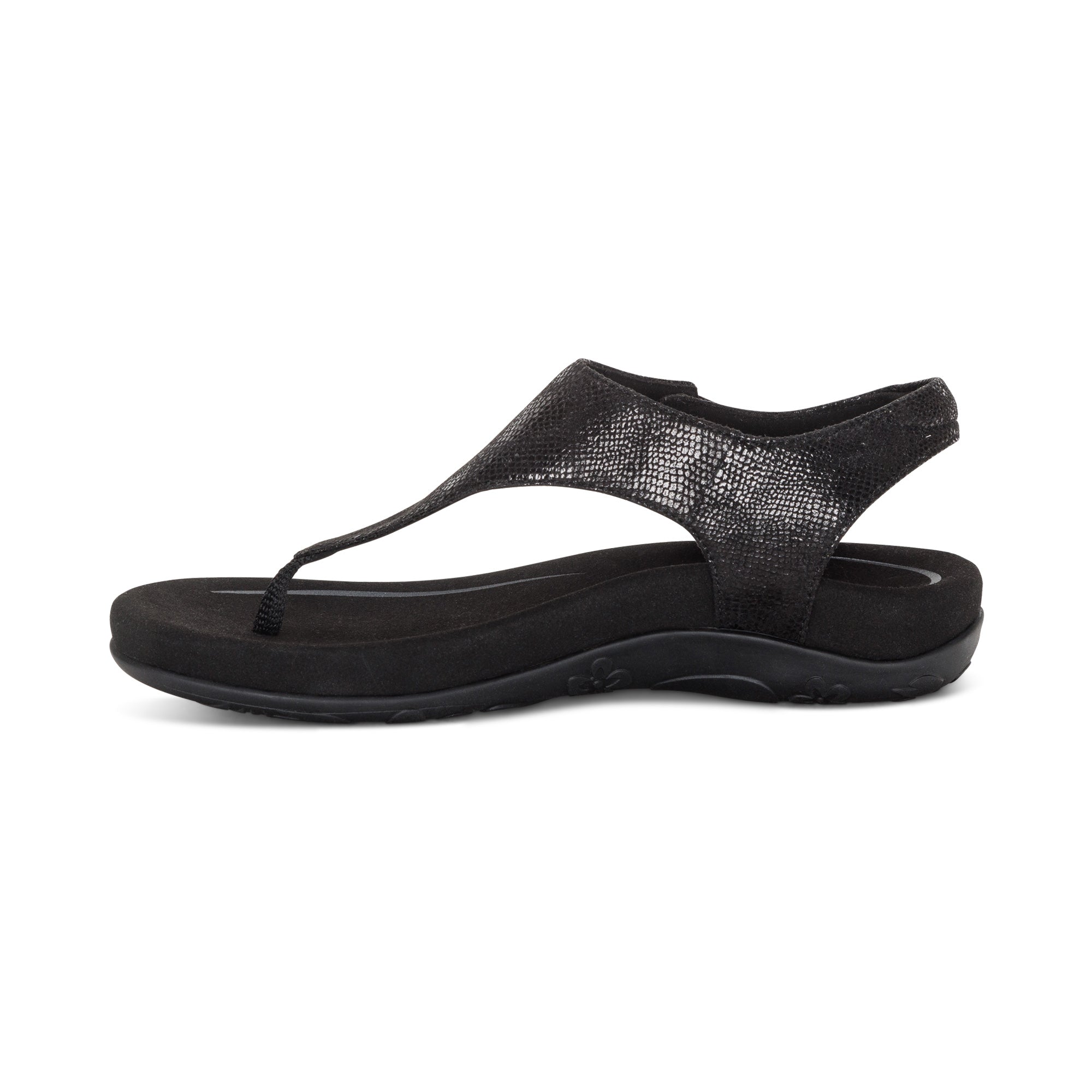 Ellie Adjustable Quarter Strap Thong Sandal #color_black